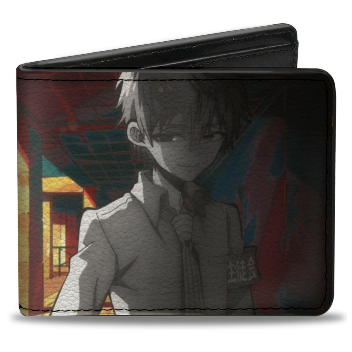 Bi-Fold Wallet - TOILET-BOUND HANAKO-KUN Teru and Aoi Hallway Scene and Title Logo Bi-Fold Wallets Toilet-Bound Hanako-Kun
