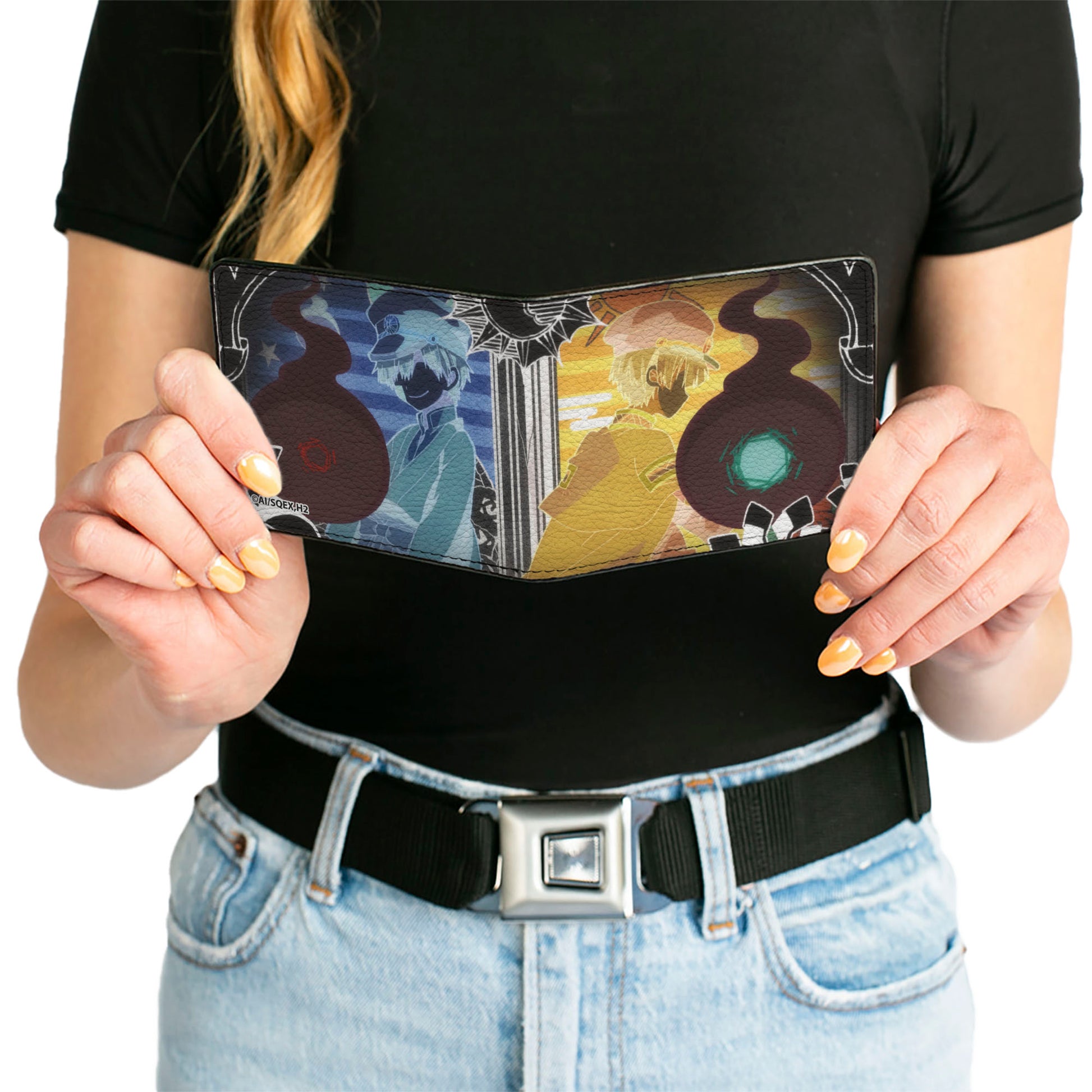 Bi-Fold Wallet - TOILET-BOUND HANAKO-KUN Four Character Group Pose White Bi-Fold Wallets Toilet-Bound Hanako-Kun