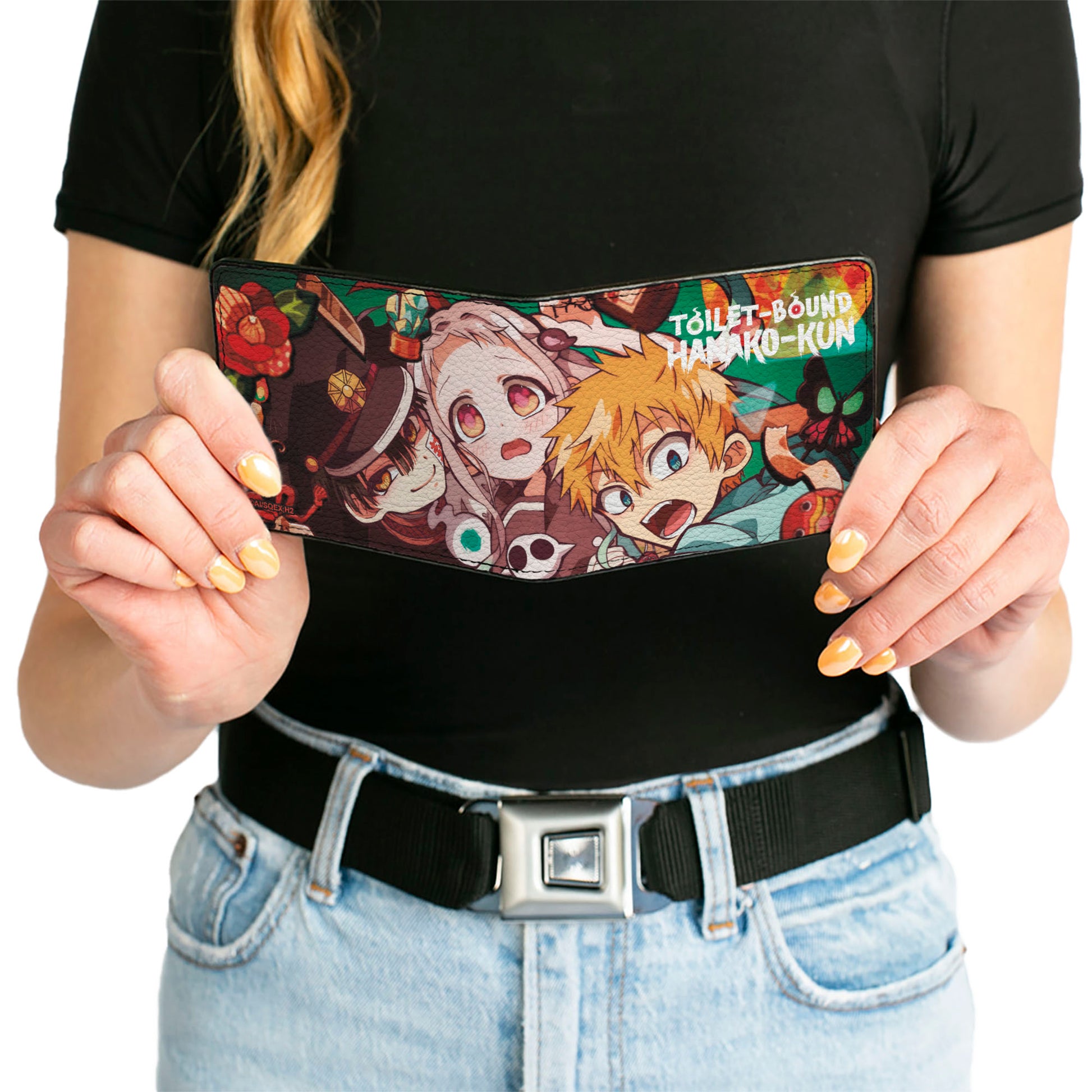 Bi-Fold Wallet - TOILET-BOUND HANAKO-KUN Three Character Group Pose Bi-Fold Wallets Toilet-Bound Hanako-Kun