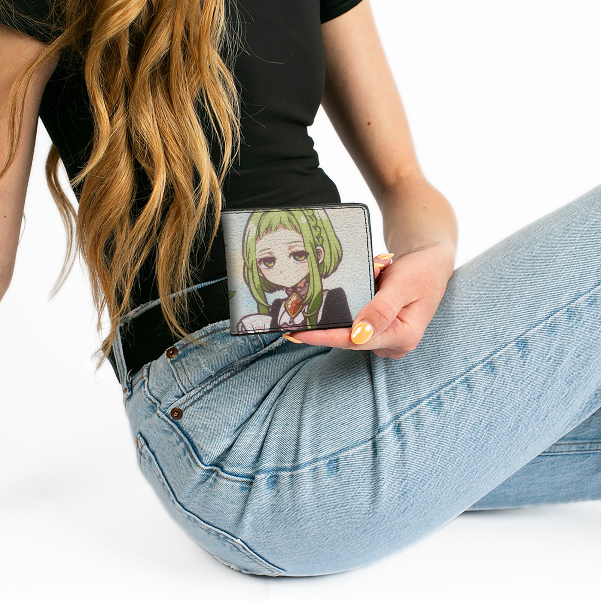 Bi-Fold Wallet - TOILET-BOUND HANAKO-KUN Sakura Garden Tea Party Pose Bi-Fold Wallets Toilet-Bound Hanako-Kun