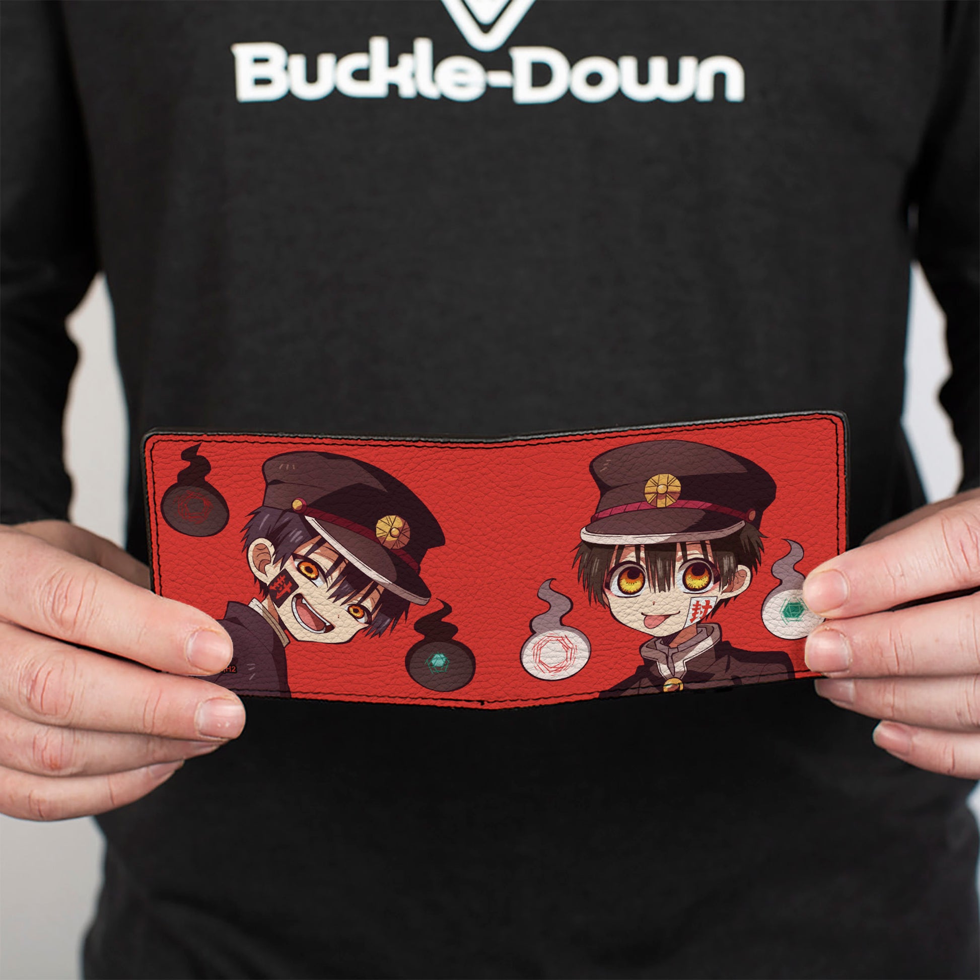 Bi-Fold Wallet - After-School Hanako-Kun Hanako Poses and Hakujouda Orbs Red Bi-Fold Wallets After-School Hanako-Kun