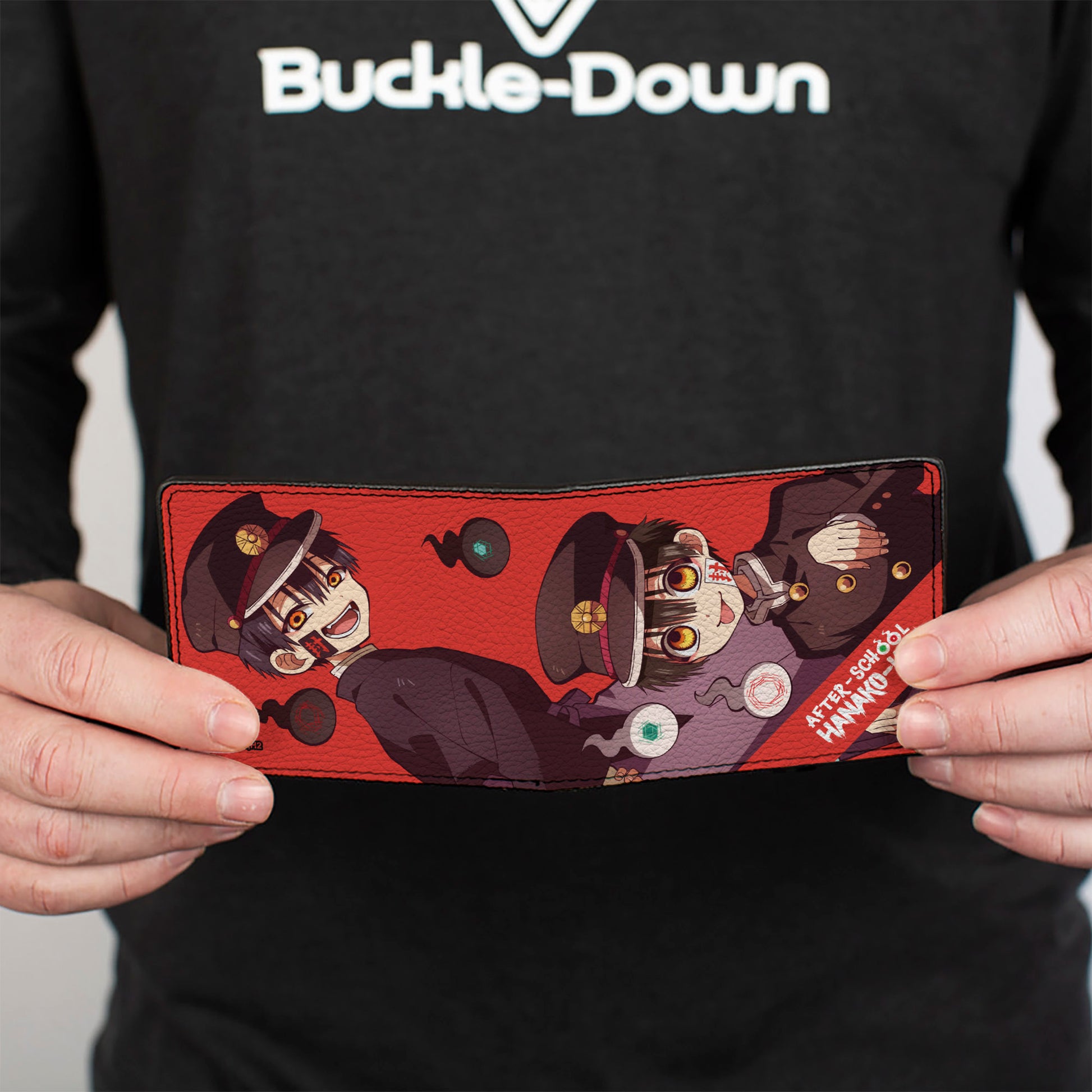 Bi-Fold Wallet - AFTER-SCHOOL HANAKO-KUN Hanako Poses and Title Logo Red Bi-Fold Wallets After-School Hanako-Kun