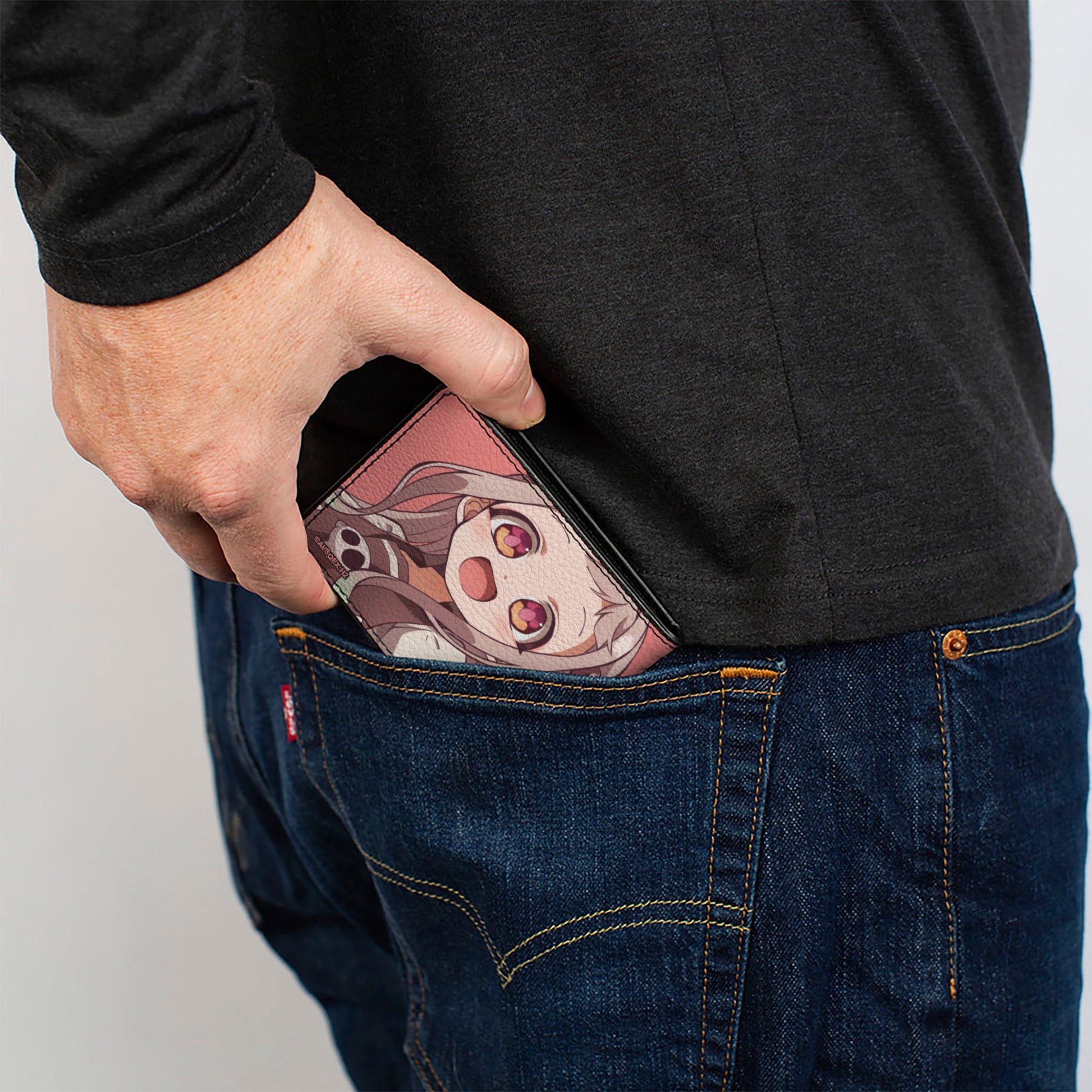 Bi-Fold Wallet - After School Hanako-Kun Kou and Nene Smiling Pose Pink Bi-Fold Wallets After-School Hanako-Kun