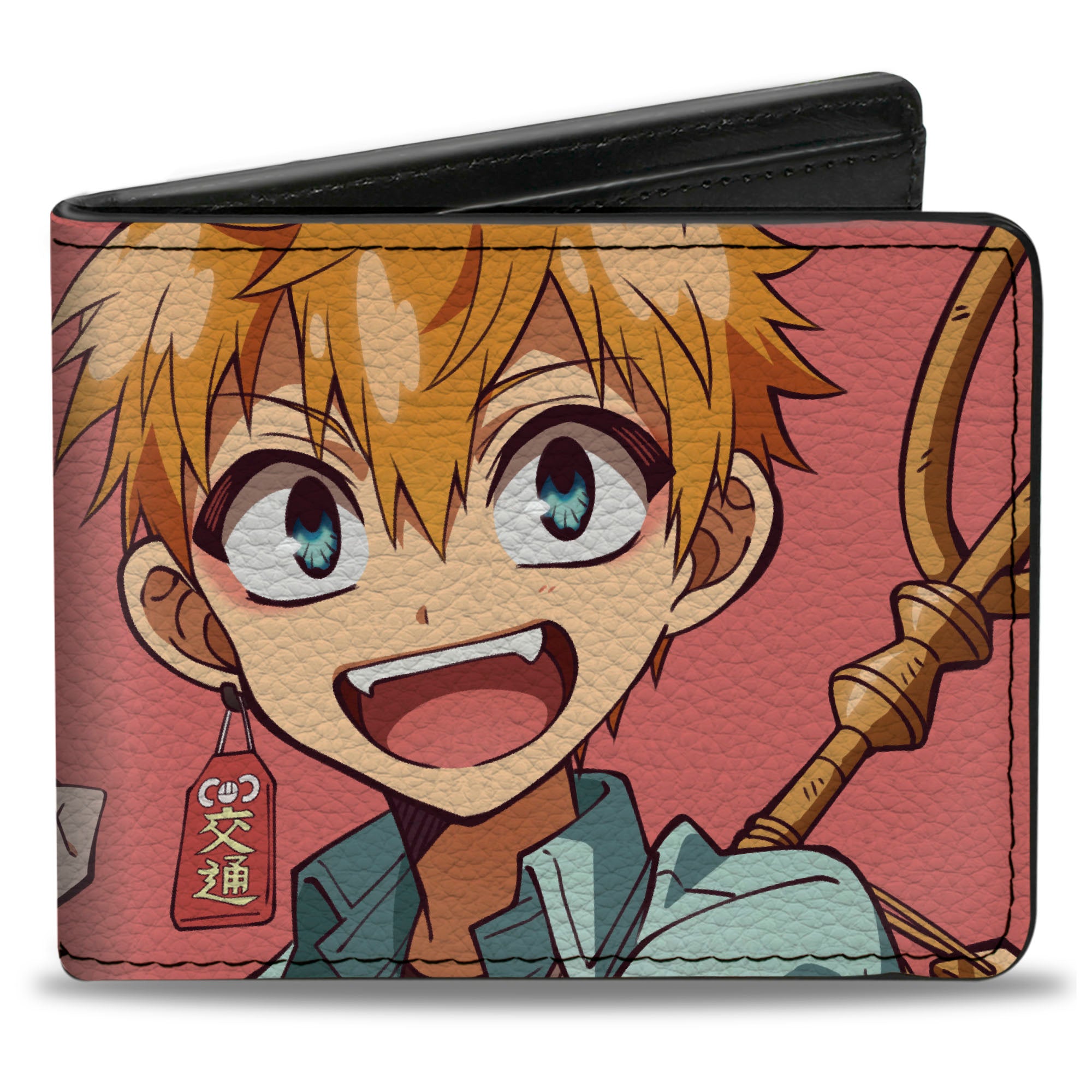 Bi-Fold Wallet - After School Hanako-Kun Kou and Nene Smiling Pose Pink Bi-Fold Wallets After-School Hanako-Kun