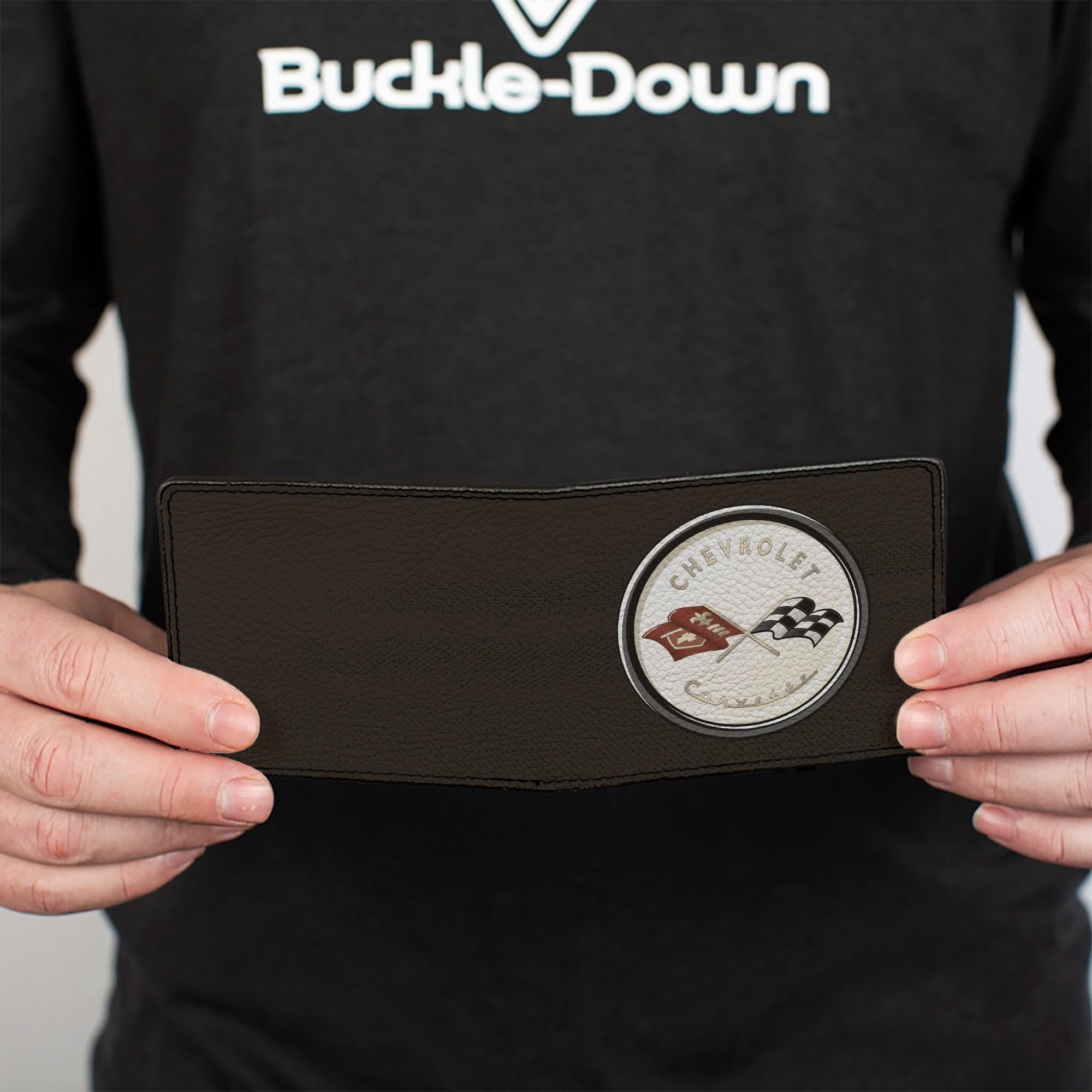 Bi-Fold Wallet - CORVETTE '56 SS Bumper + Corvette C1 Emblem Grays Bi-Fold Wallets GM General Motors