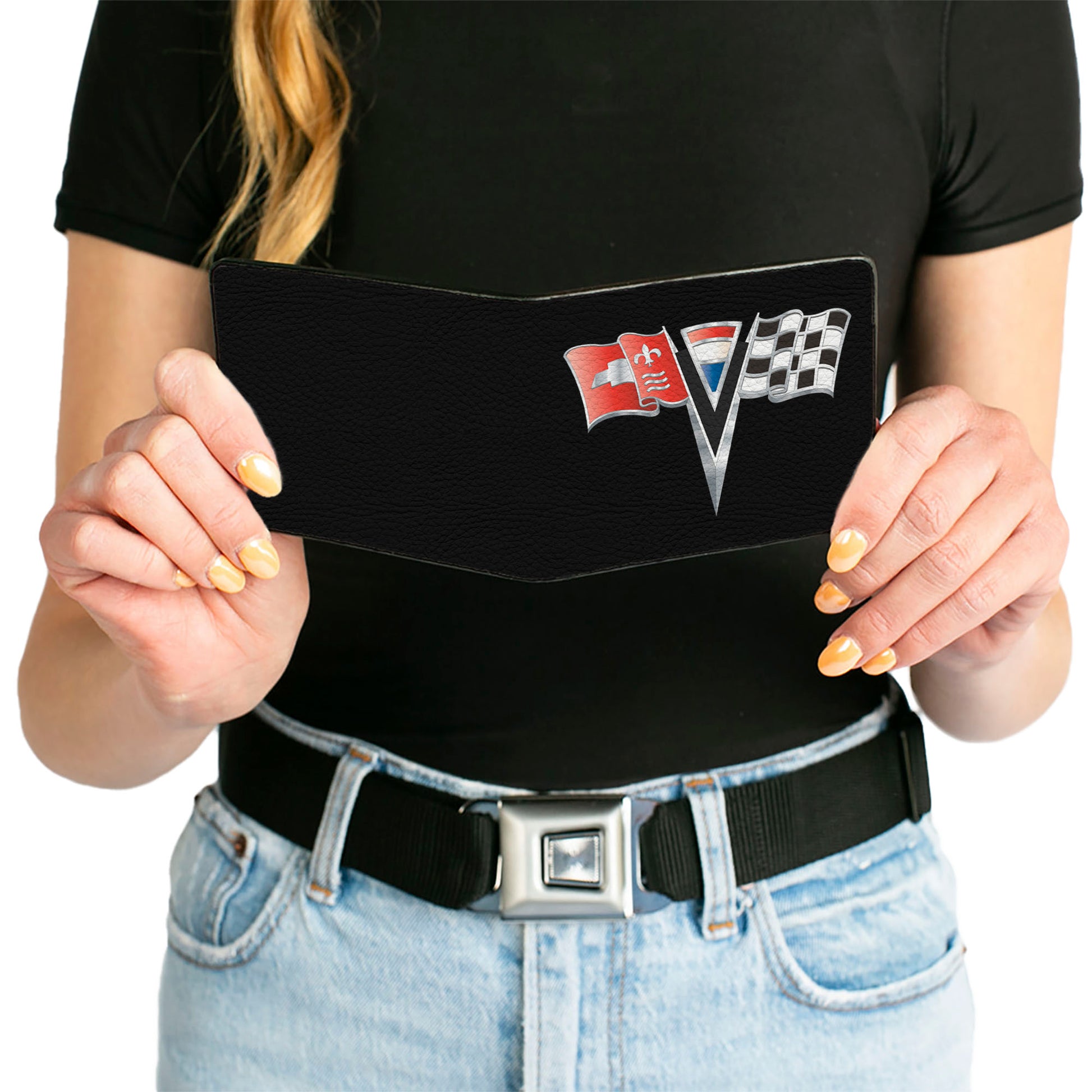 Bi-Fold Wallet - Corvette Stingray C2 Emblem Black Bi-Fold Wallets GM General Motors