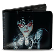 Bi-Fold Wallet - CATWOMAN Holding Diamond Batman Issue 685 Comic Book Cover Pose Black Bi-Fold Wallets DC Comics