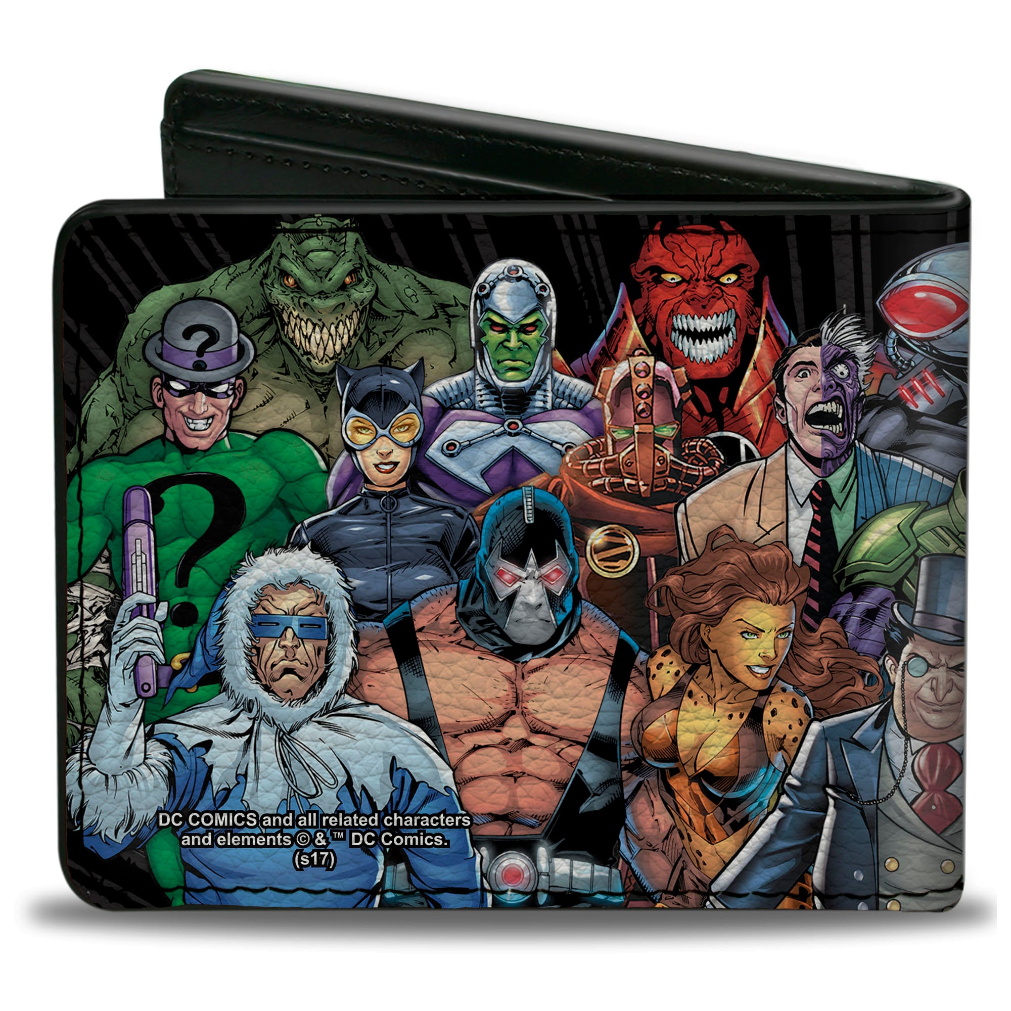 Bi-Fold Wallet - DC 23-Villains Group Pose Black Gray Bi-Fold Wallets DC Comics