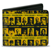 Bi-Fold Wallet - The Suicide Squad 2021 Character Caution Blocks Tape Yellows Black Bi-Fold Wallets DC Comics