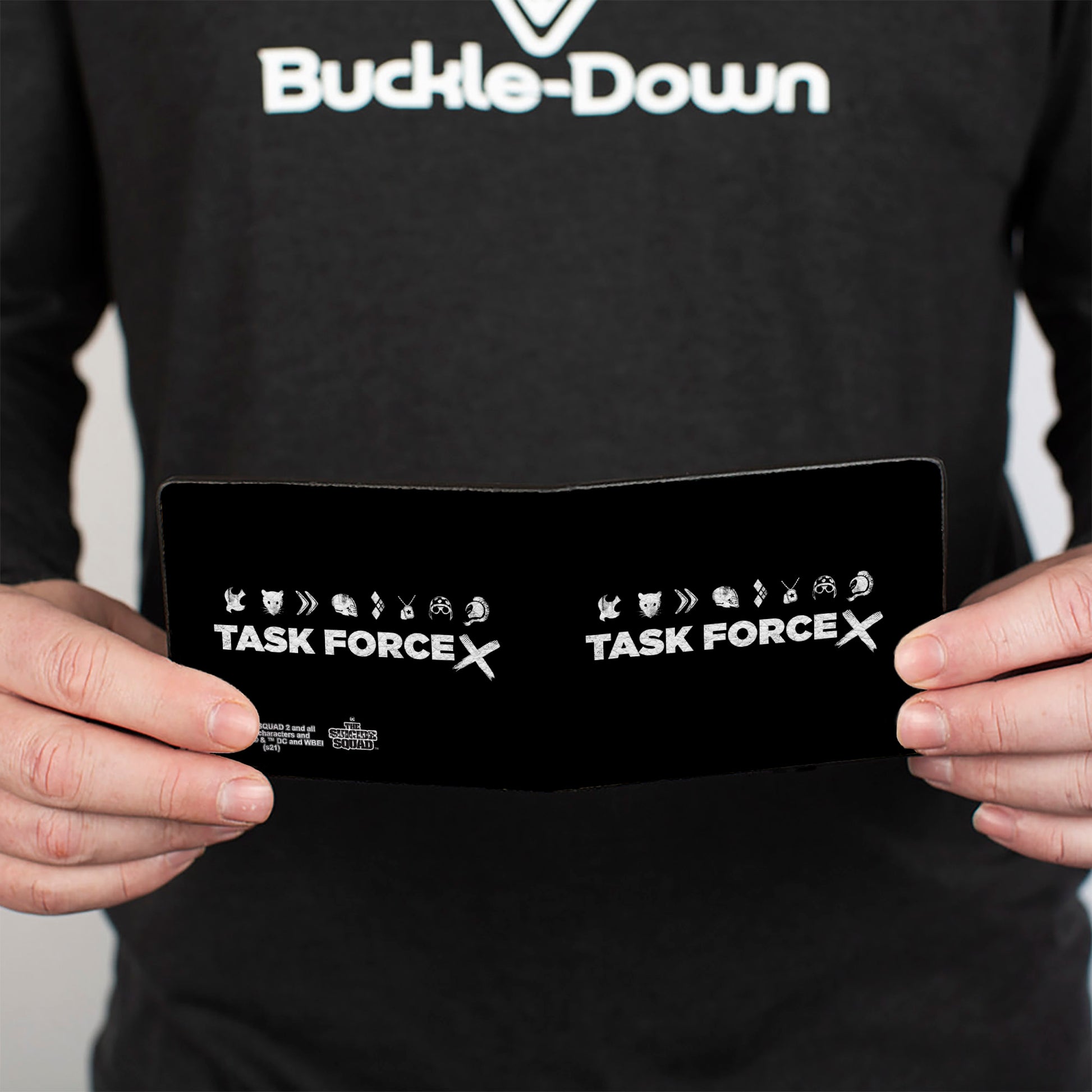 Bi-Fold Wallet - The Suicide Squad TASK FORCE X Character Icons Black White Bi-Fold Wallets DC Comics