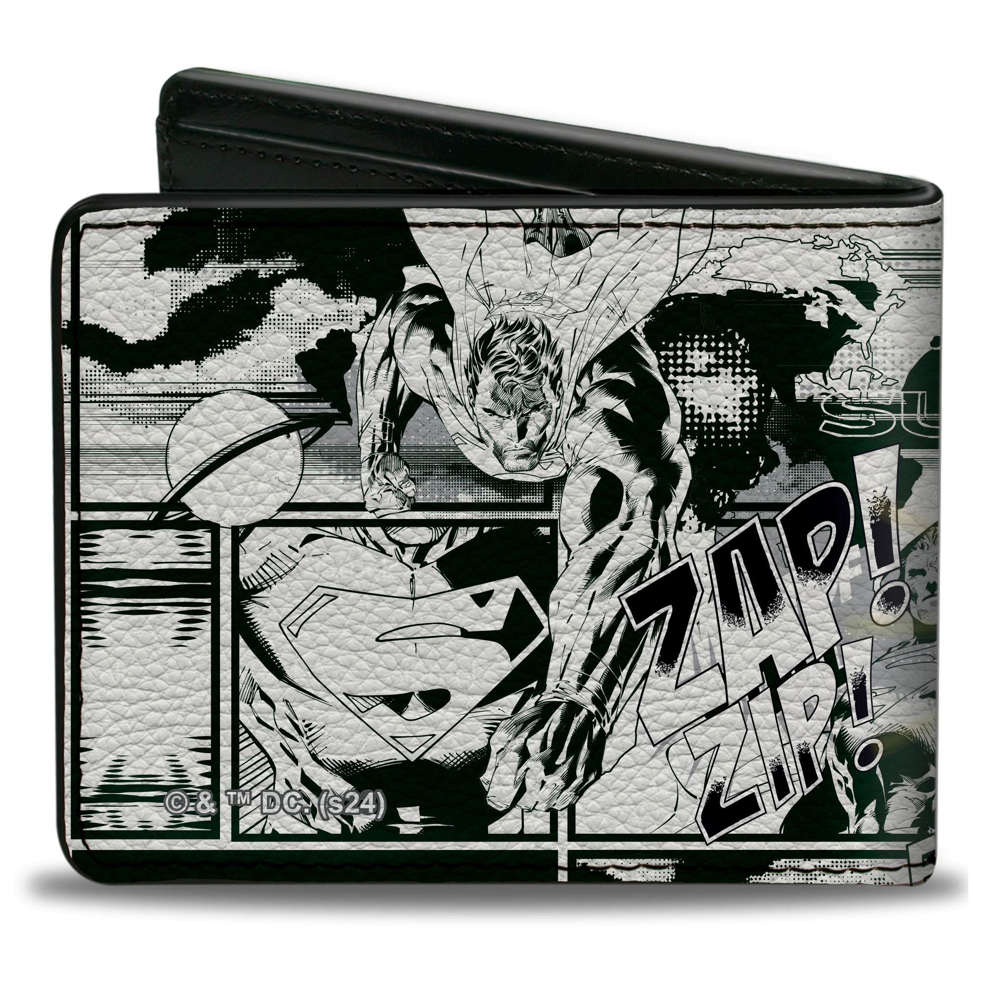 Bi-Fold Wallet - Superman B-Movie Comic Book Panels Poses Bi-Fold Wallets DC Comics