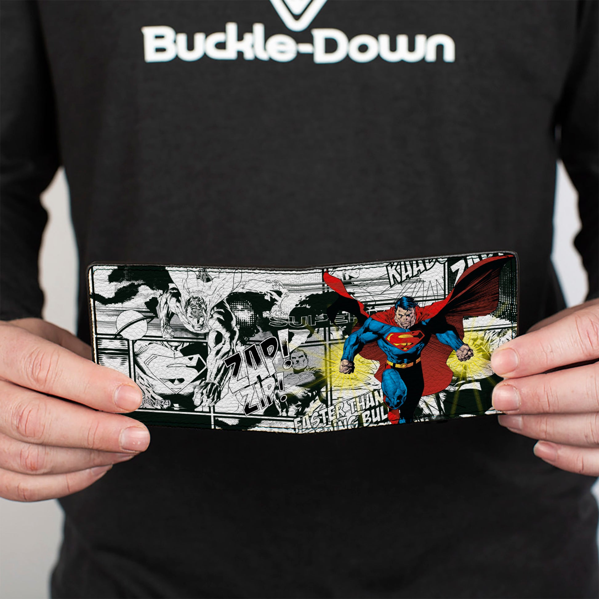 Bi-Fold Wallet - Superman B-Movie Comic Book Panels Poses Bi-Fold Wallets DC Comics