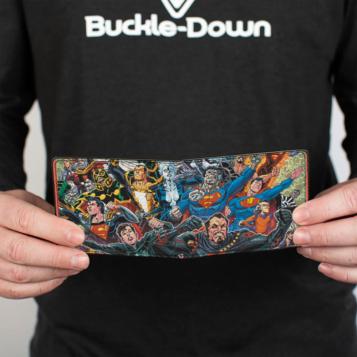 Bi-Fold Wallet - Superman Treasury Hero For All General Zod Villains Group Variant Cover Collage Bi-Fold Wallets DC Comics