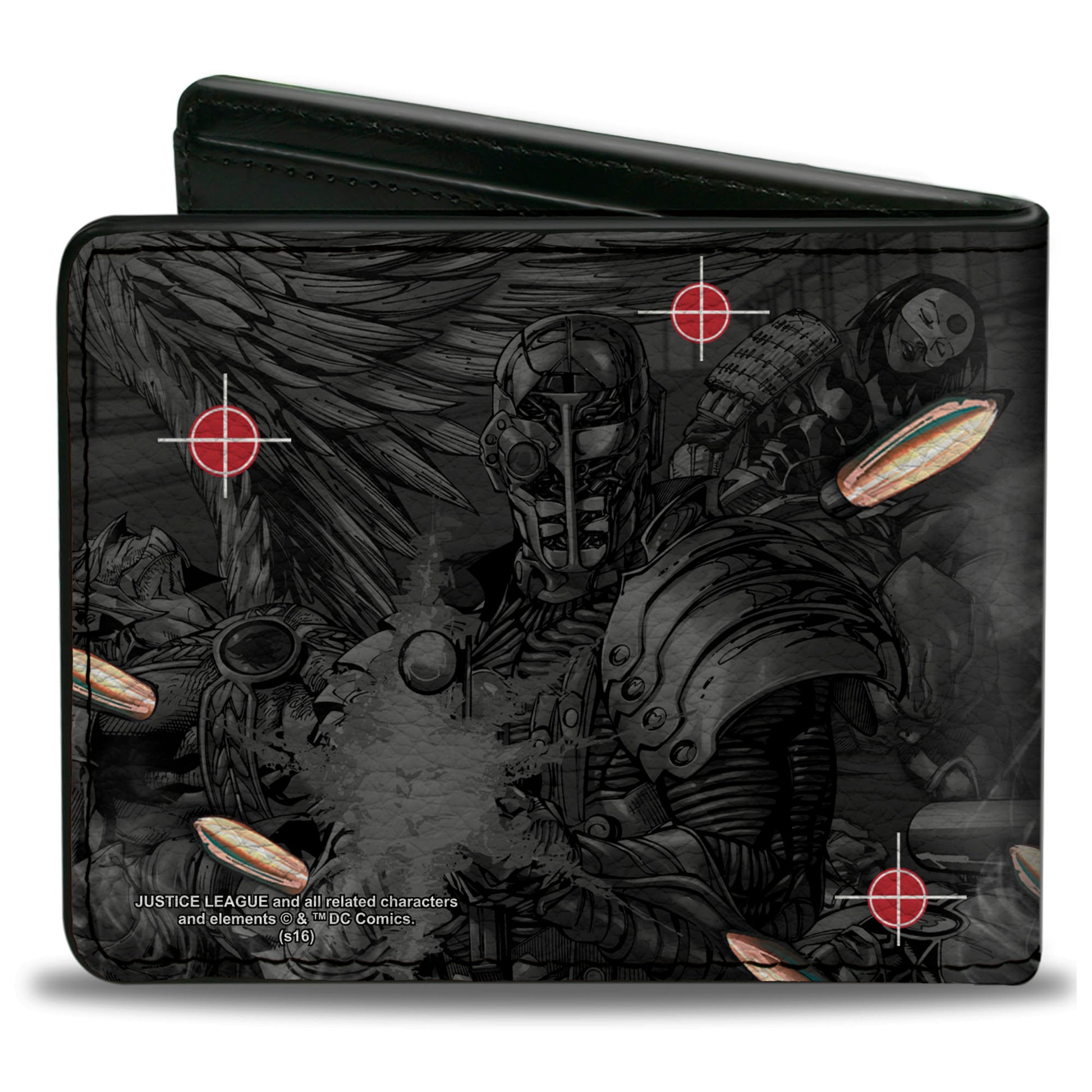 Bi-Fold Wallet - DEADSHOT JLA Issue #7 1 Point and Shoot Cover Pose Targets Bullets Bi-Fold Wallets DC Comics