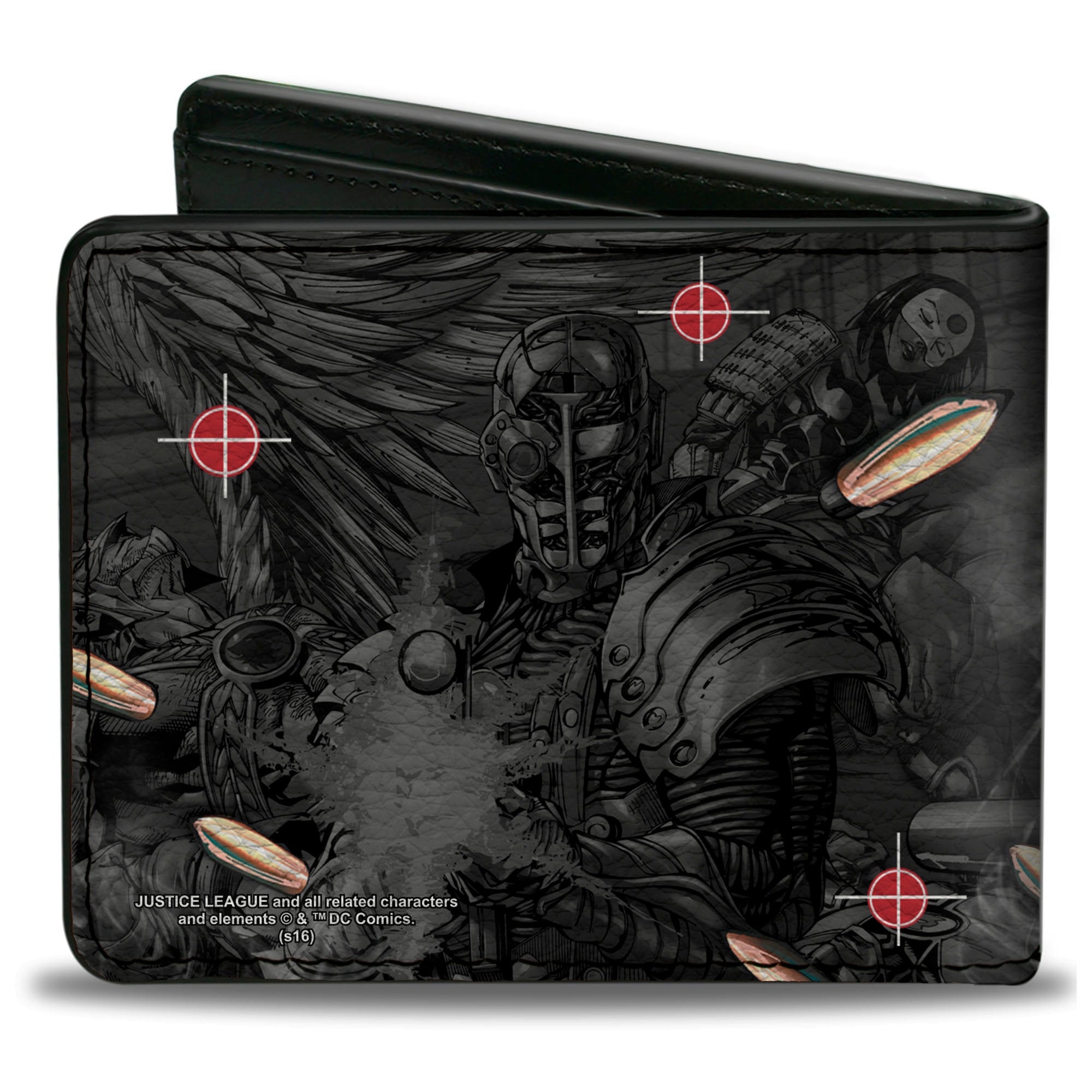 Bi-Fold Wallet - DEADSHOT JLA Issue #7 1 Point and Shoot Cover Pose Targets Bullets Bi-Fold Wallets DC Comics