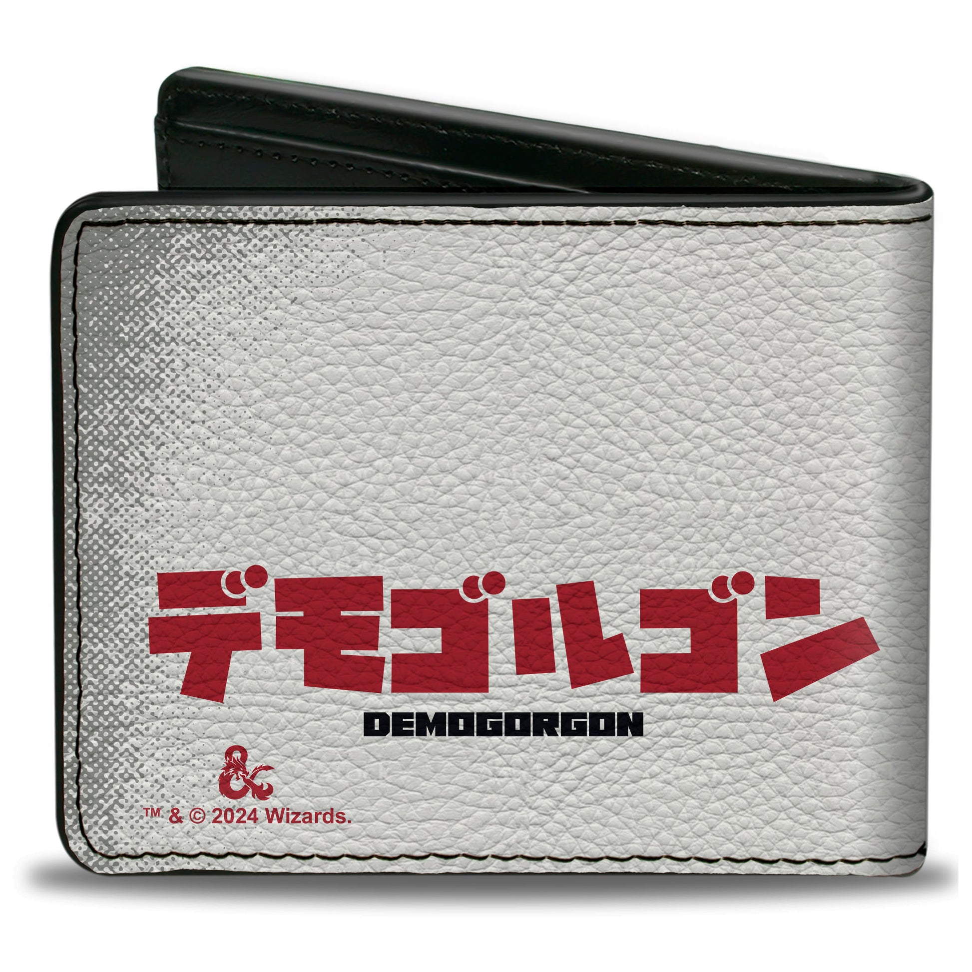 Bi-Fold Wallet - Dungeons & Dragons Demogorgon and Dice Japanese Text White Bi-Fold Wallets Dungeons & Dragons
