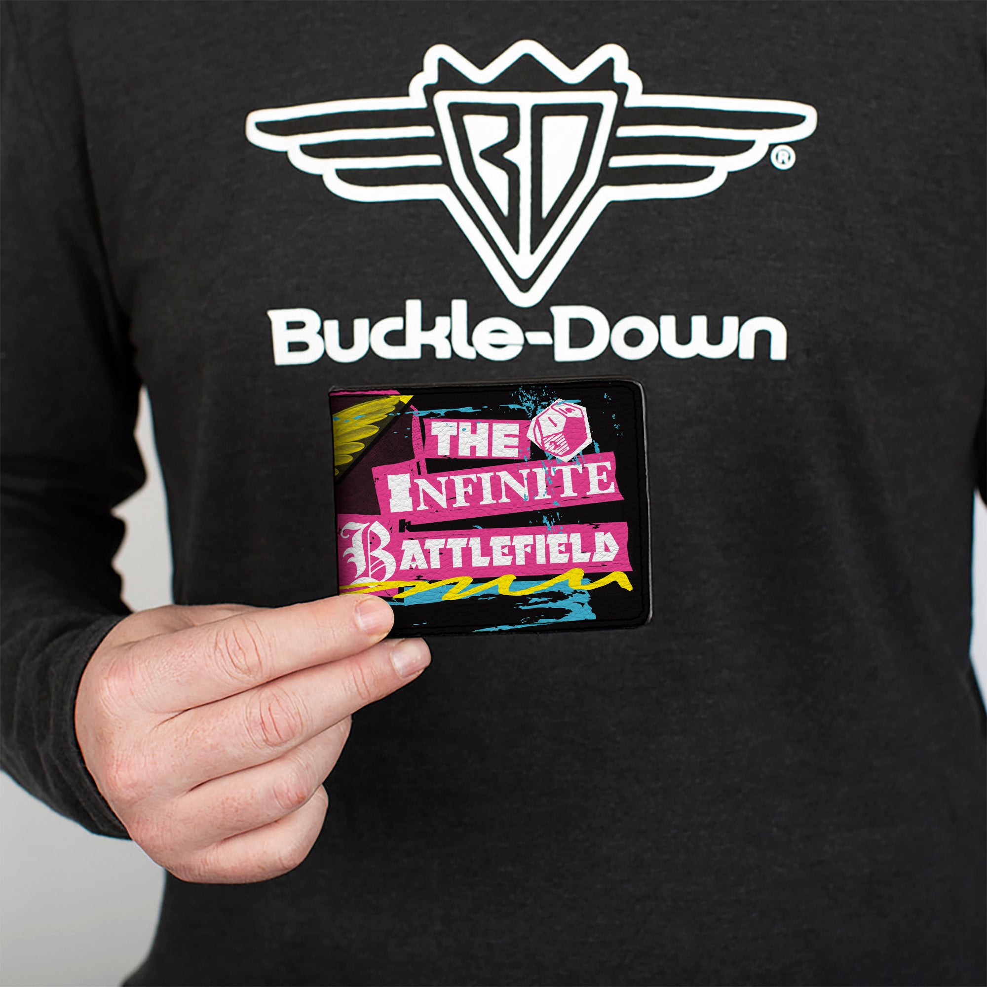 Bi-Fold Wallet - Dungeons & Dragons THE INFINITE BATTLEFIELD Collage Black/Multi Color Bi-Fold Wallets Dungeons & Dragons