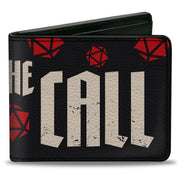 Bi-Fold Wallet - Dungeons & Dragons HEED THE CALL with Dice Black/White/Red Bi-Fold Wallets Dungeons & Dragons