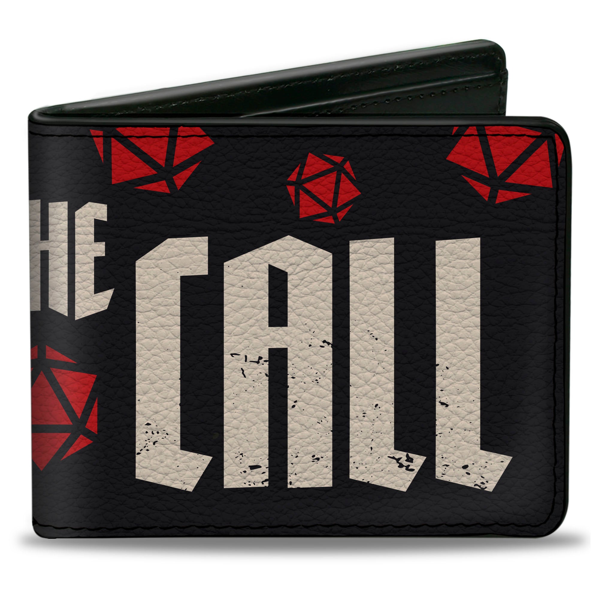 Bi-Fold Wallet - Dungeons & Dragons HEED THE CALL with Dice Black/White/Red Bi-Fold Wallets Dungeons & Dragons