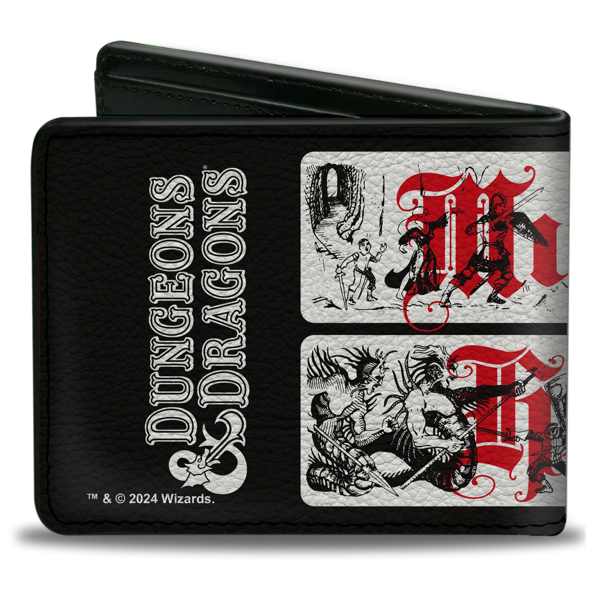 Bi-Fold Wallet - DUNGEONS & DRAGONS MURDER HOBOS Characters Black/White/Red Bi-Fold Wallets Dungeons & Dragons