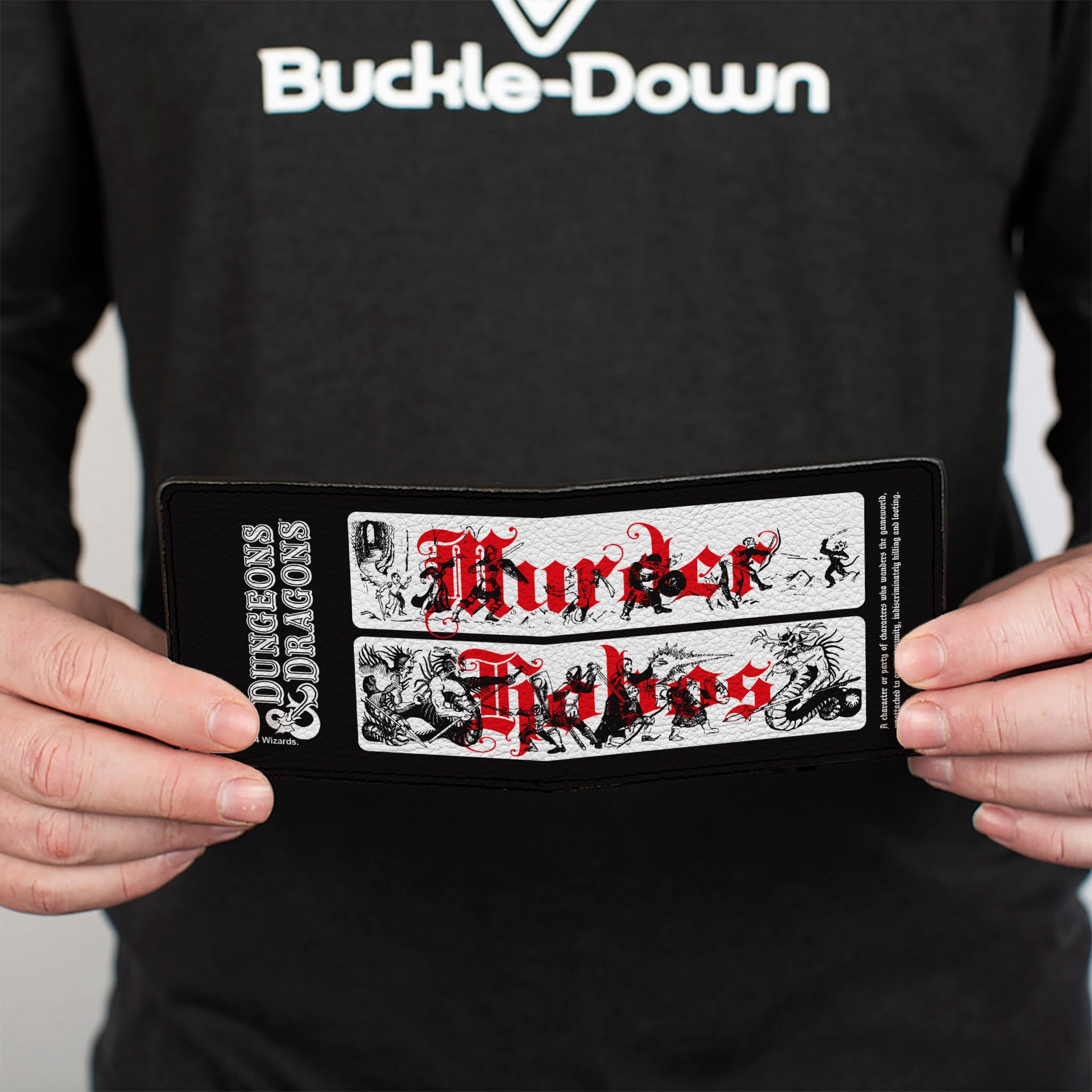 Bi-Fold Wallet - DUNGEONS & DRAGONS MURDER HOBOS Characters Black/White/Red Bi-Fold Wallets Dungeons & Dragons