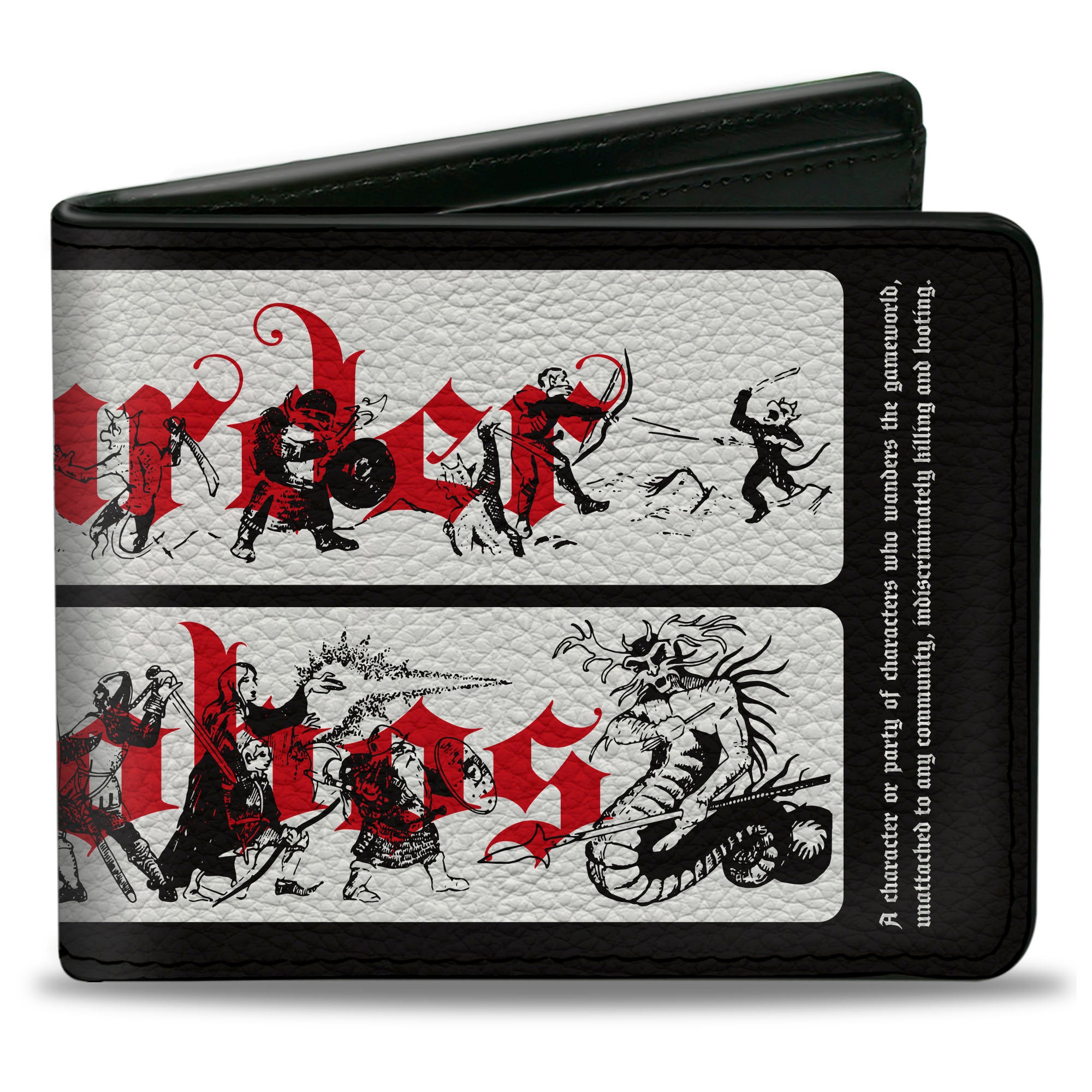 Bi-Fold Wallet - DUNGEONS & DRAGONS MURDER HOBOS Characters Black/White/Red Bi-Fold Wallets Dungeons & Dragons