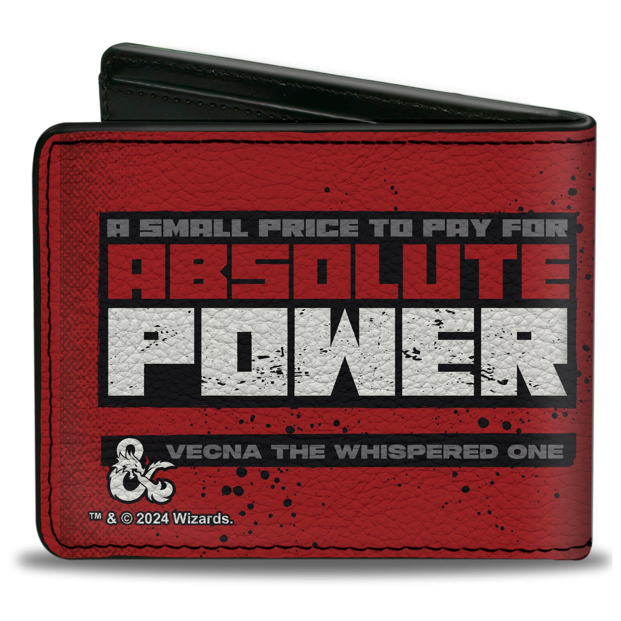 Bi-Fold Wallet - Dungeons & Dragons Vecna Pose A SMALL PRICE TO PAY Close-Up Red/Black/Gray Bi-Fold Wallets Dungeons & Dragons