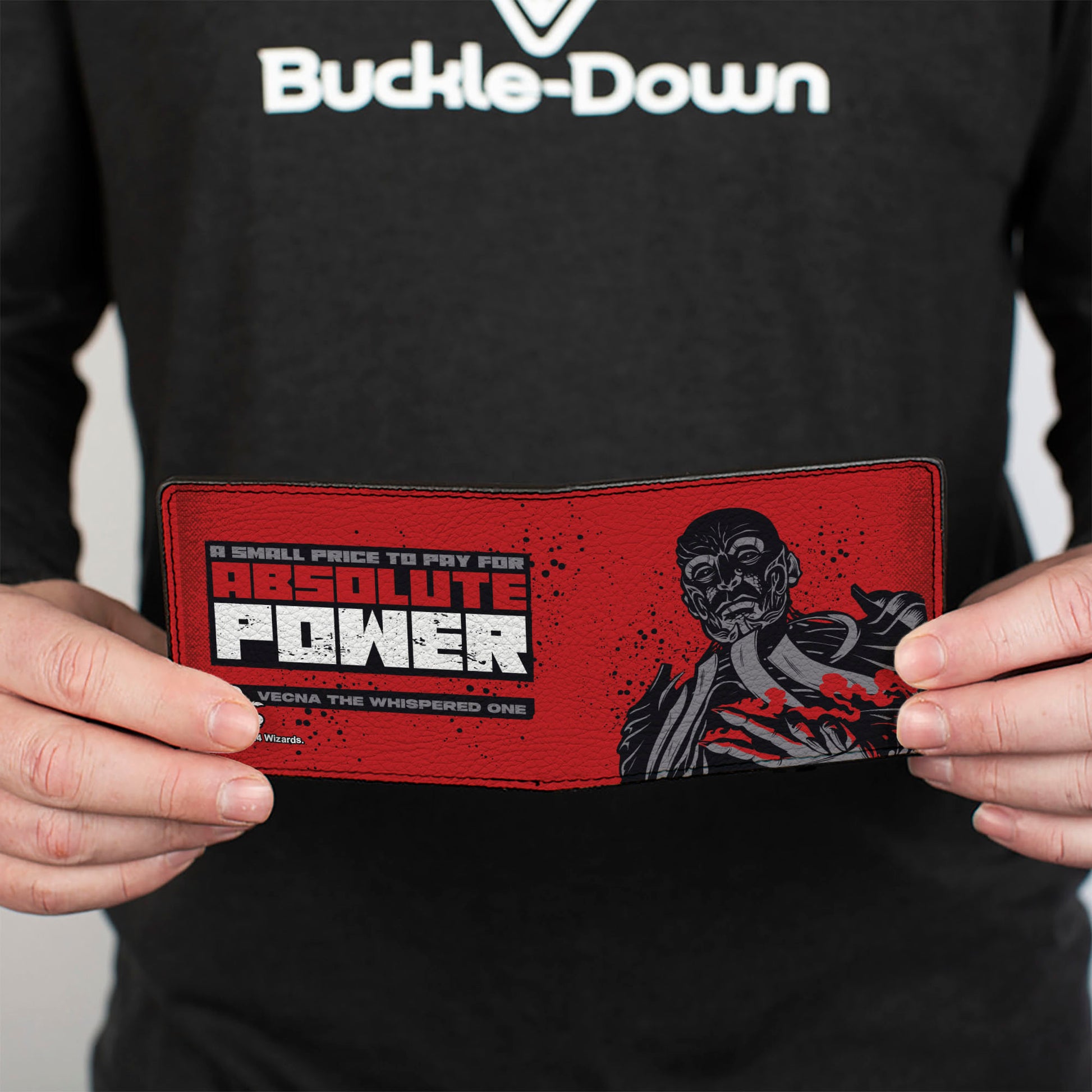 Bi-Fold Wallet - Dungeons & Dragons Vecna Pose A SMALL PRICE TO PAY Close-Up Red/Black/Gray Bi-Fold Wallets Dungeons & Dragons