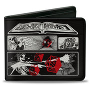 Bi-Fold Wallet - Dungeons & Dragons I SURVIVED THE SPELLPLAGUE Spell Blocks Black/White/Red Bi-Fold Wallets Dungeons & Dragons