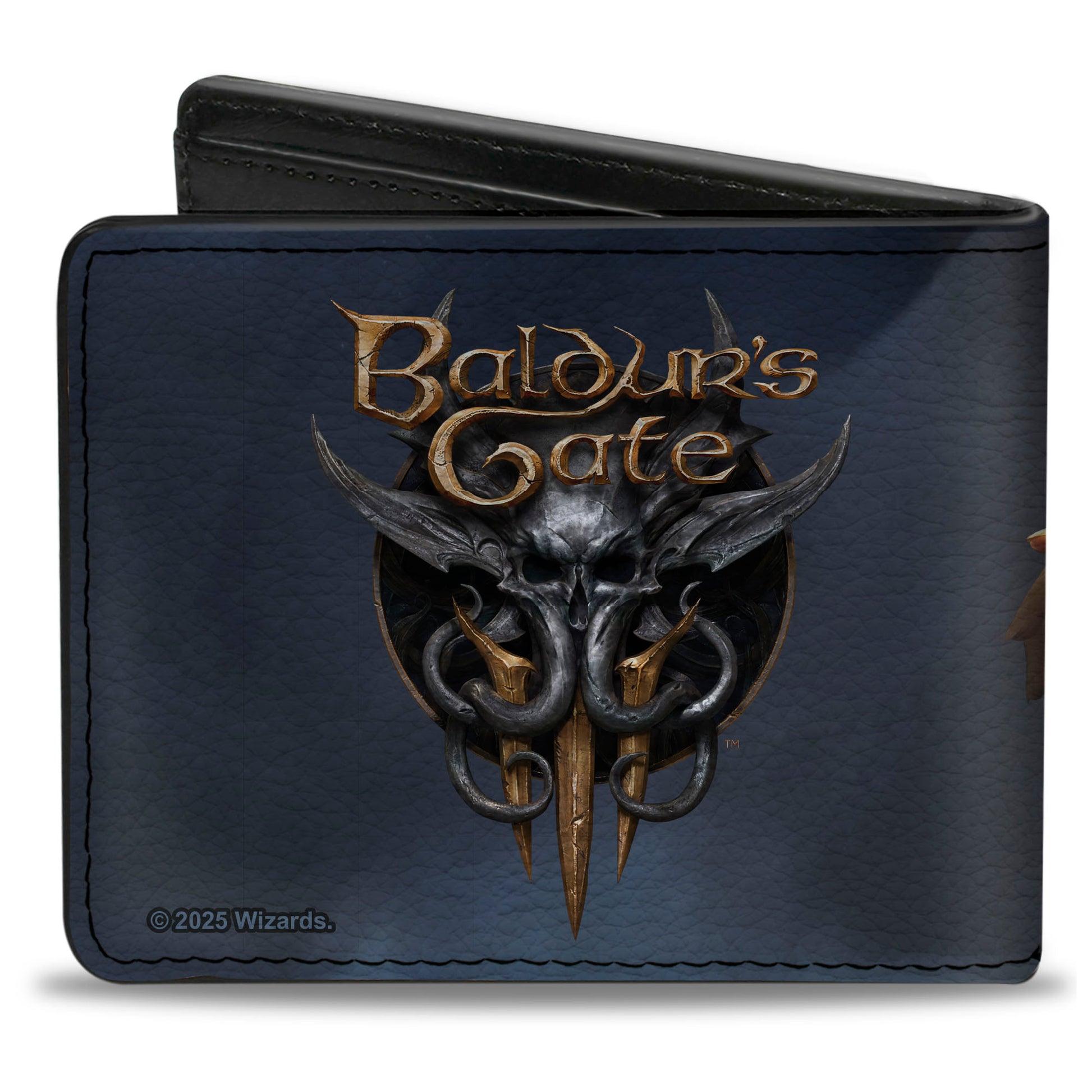 Bi-Fold Wallet - BALDUR'S GATE Lae'zel Sword Pose and Title Logo Bi-Fold Wallets Baldur's Gate III