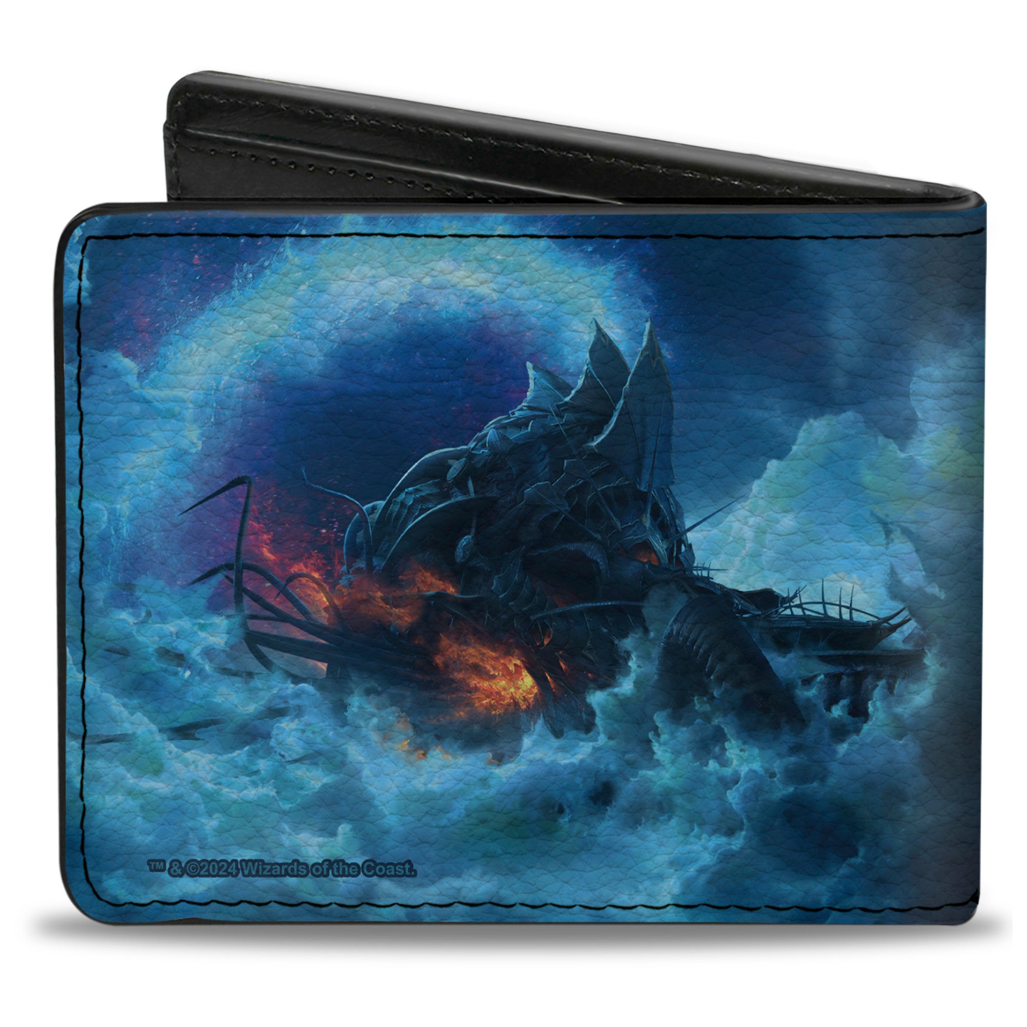 Bi-Fold Wallet - BALDUR'S GATE III Nautiloid Ship Scene and Title Logo Bi-Fold Wallets Baldur's Gate III