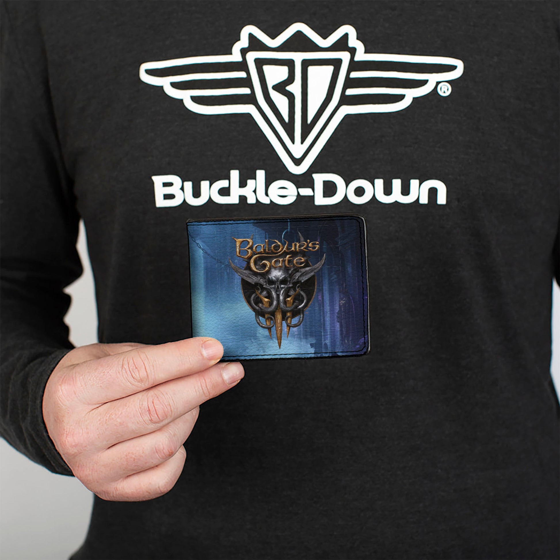 Bi-Fold Wallet - BALDUR'S GATE III Shadowheart Astral Prism Pose Scene and Mind Flayer Logo Bi-Fold Wallets Baldur's Gate III