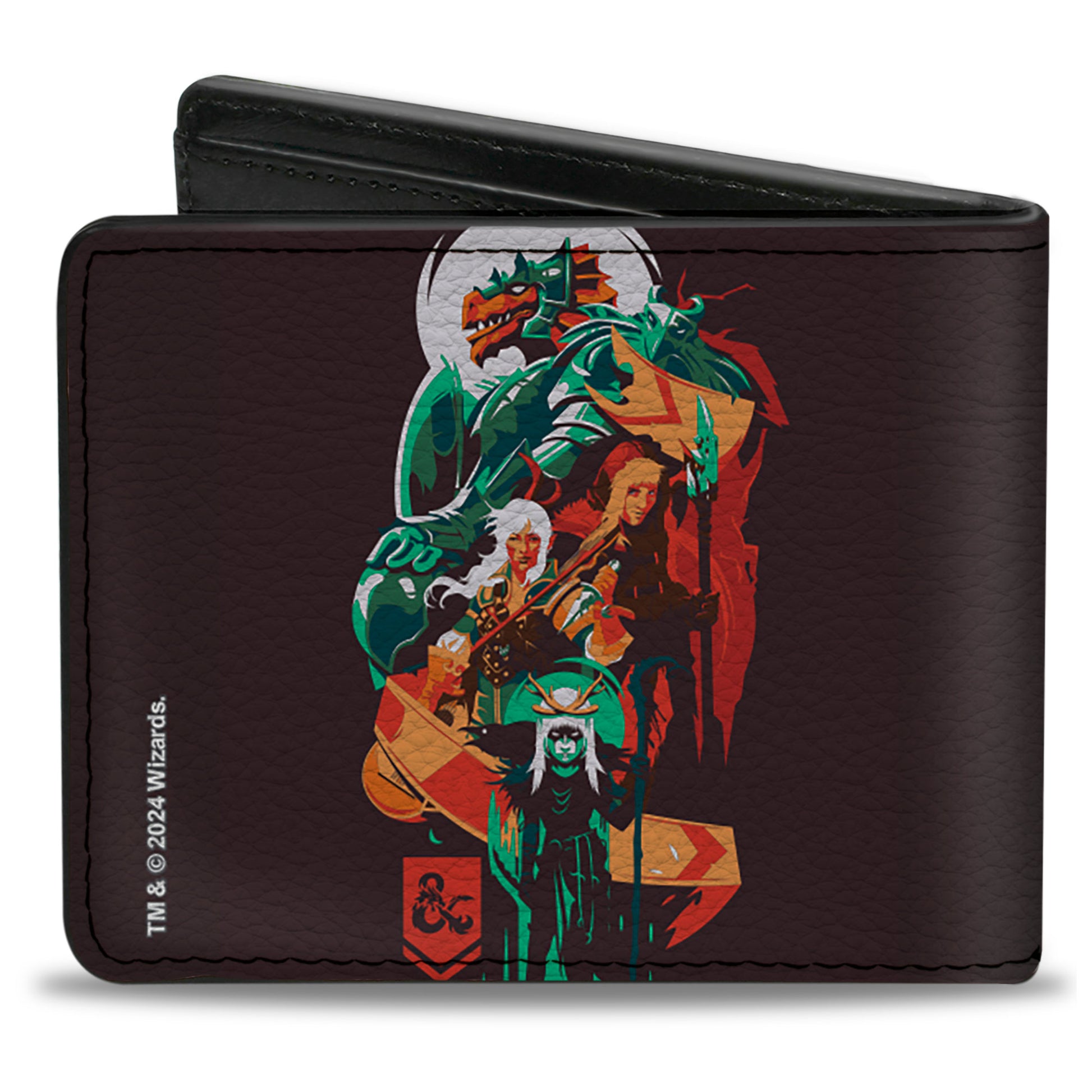 Bi-Fold Wallet - Dungeons & Dragons Characters Collage Brown/Multi Color Bi-Fold Wallets Dungeons & Dragons