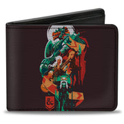 Bi-Fold Wallet - Dungeons & Dragons Characters Collage Brown/Multi Color Bi-Fold Wallets Dungeons & Dragons