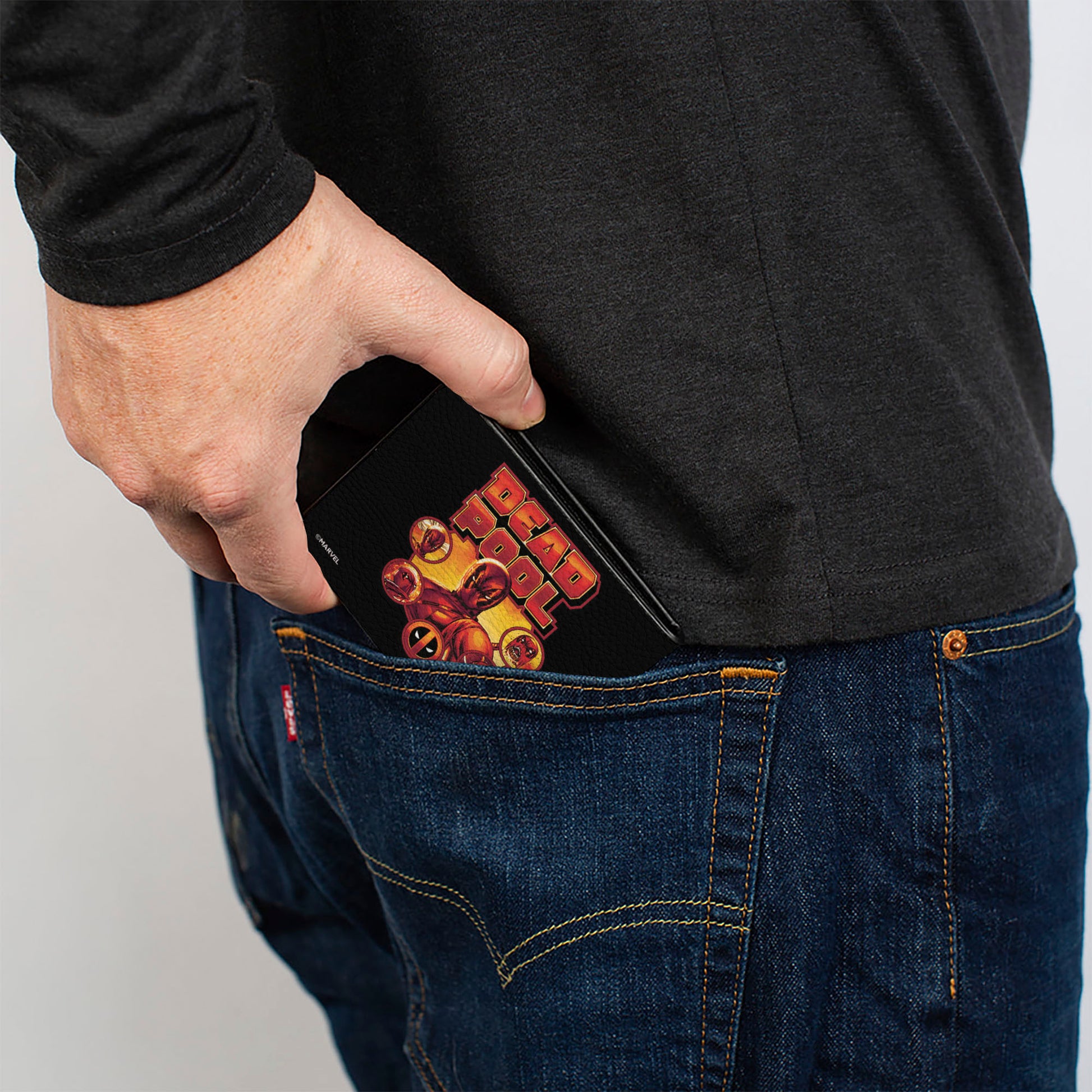 Bi-Fold Wallet - DEADPOOL and Deadpool Corps Founding Member Poses Black Bi-Fold Wallets Marvel Comics