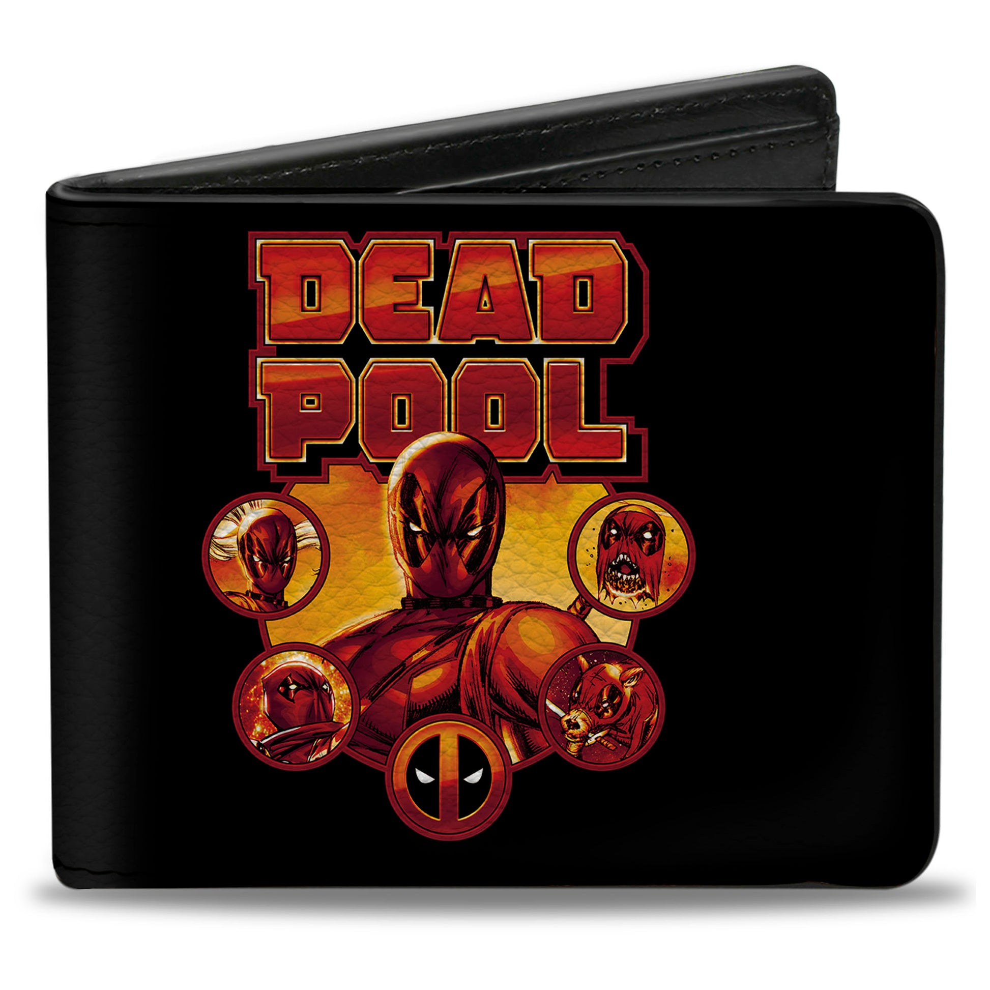 Bi-Fold Wallet - DEADPOOL and Deadpool Corps Founding Member Poses Black Bi-Fold Wallets Marvel Comics