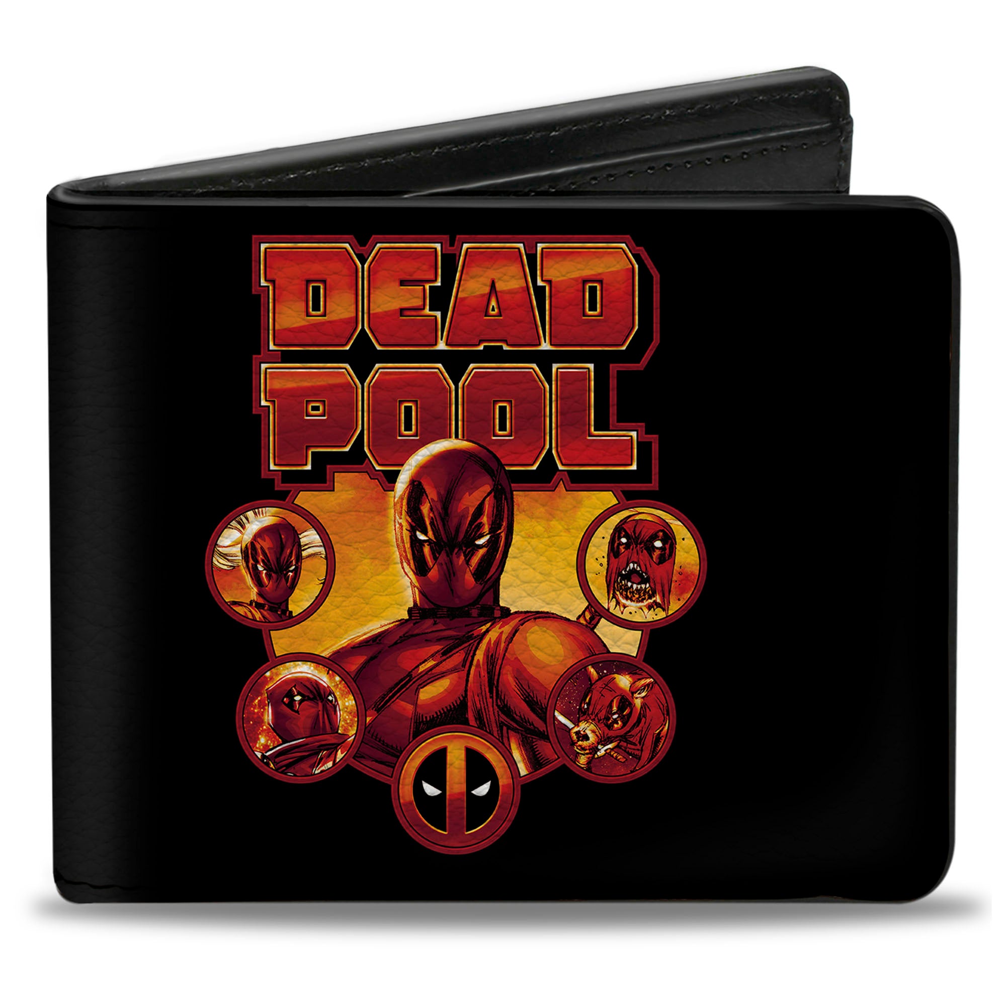 Bi-Fold Wallet - DEADPOOL and Deadpool Corps Founding Member Poses Black Bi-Fold Wallets Marvel Comics