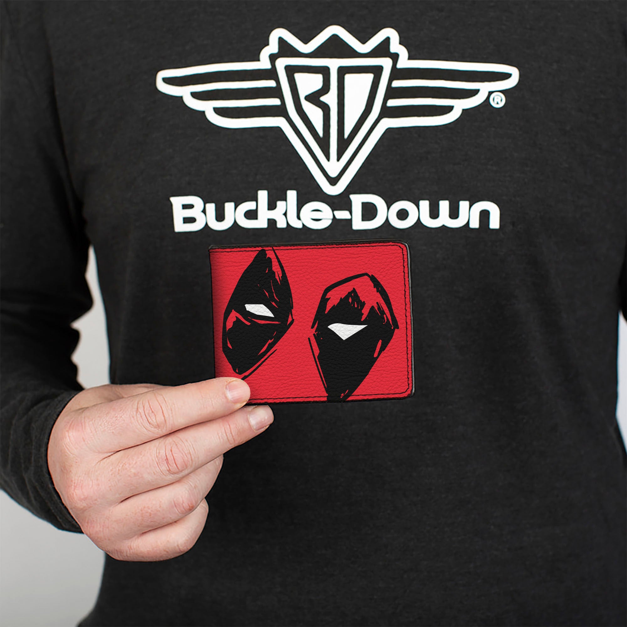 Bi-Fold Wallet - Deadpool Eyes Close-Up Red/Black/White Bi-Fold Wallets Marvel Comics