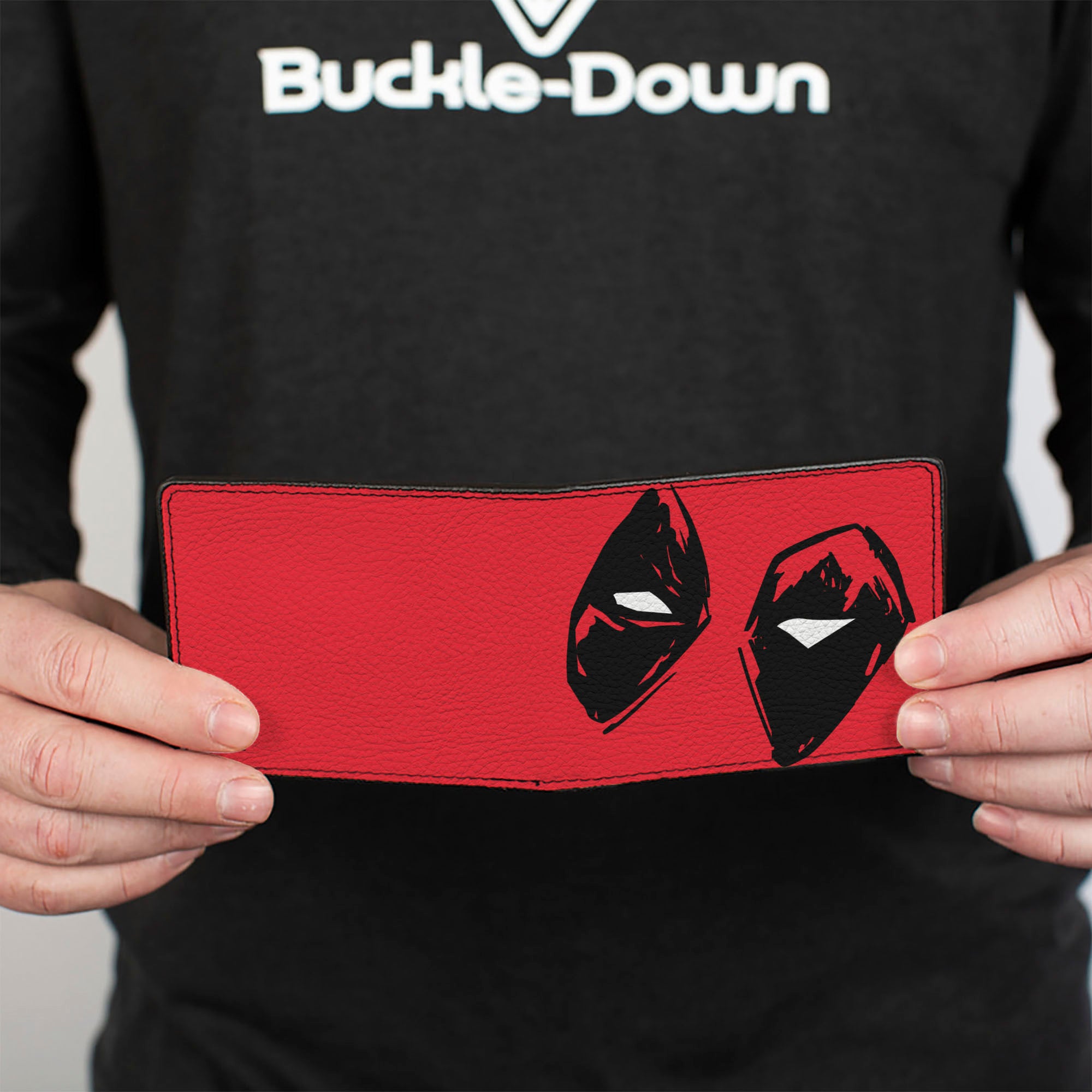 Bi-Fold Wallet - Deadpool Eyes Close-Up Red/Black/White Bi-Fold Wallets Marvel Comics