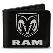 Bi-Fold Wallet - RAM Logo + Americana Camo Black White Red Blue Bi-Fold Wallets Ram