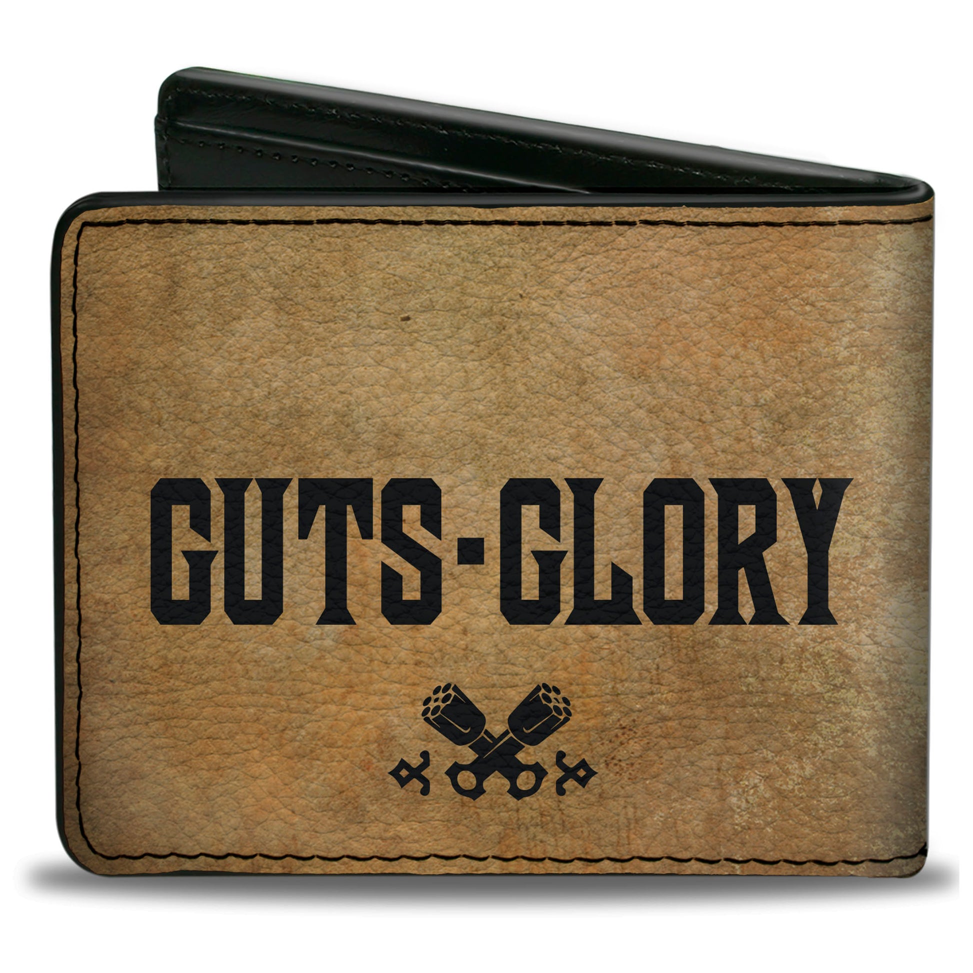 Bi-Fold Wallet - RAM Logo + GUTS-GLORY Pistons Weathered Black Bi-Fold Wallets Ram