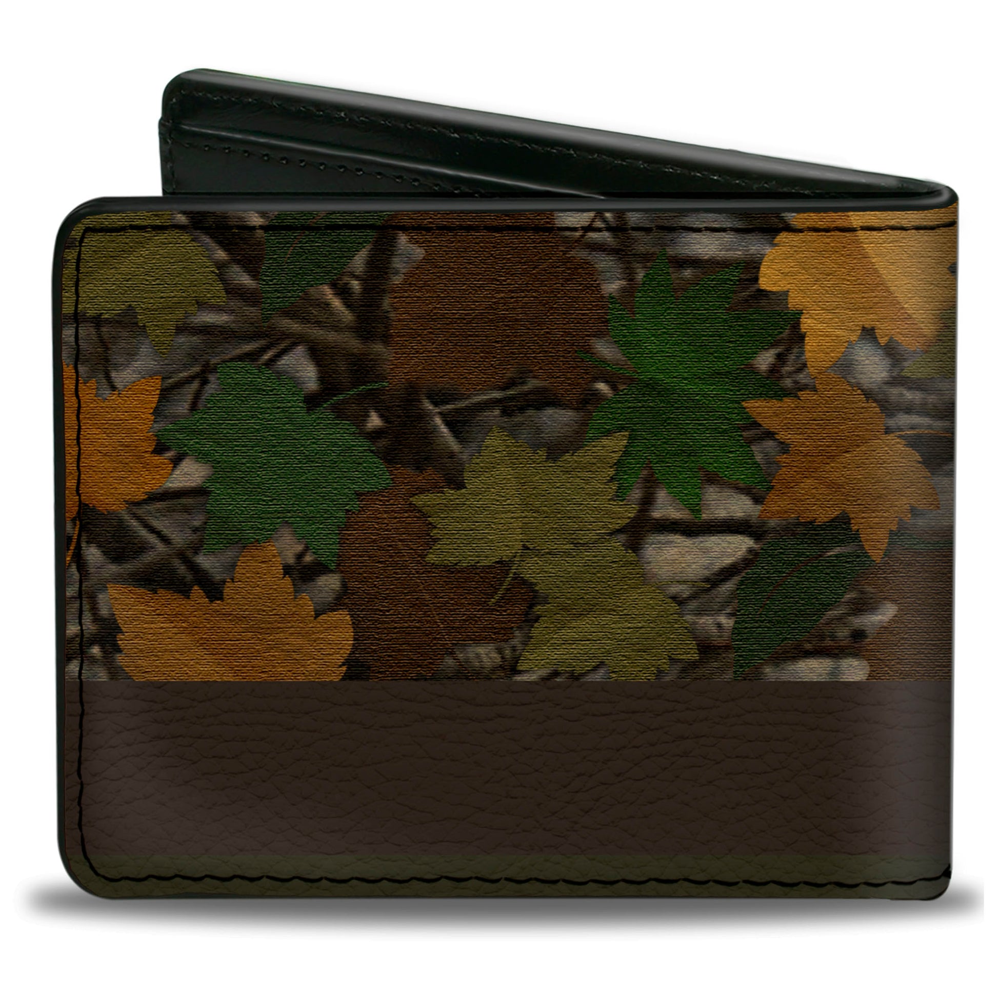 Bi-Fold Wallet - RAM Logo Leaf Camo Browns Greens Silvers Bi-Fold Wallets Ram