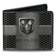 Bi-Fold Wallet - RAM Logo Grill Silvers Black Bi-Fold Wallets Ram