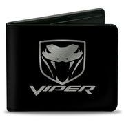 Bi-Fold Wallet - Dodge Viper Black Silver Logo Bi-Fold Wallets Dodge