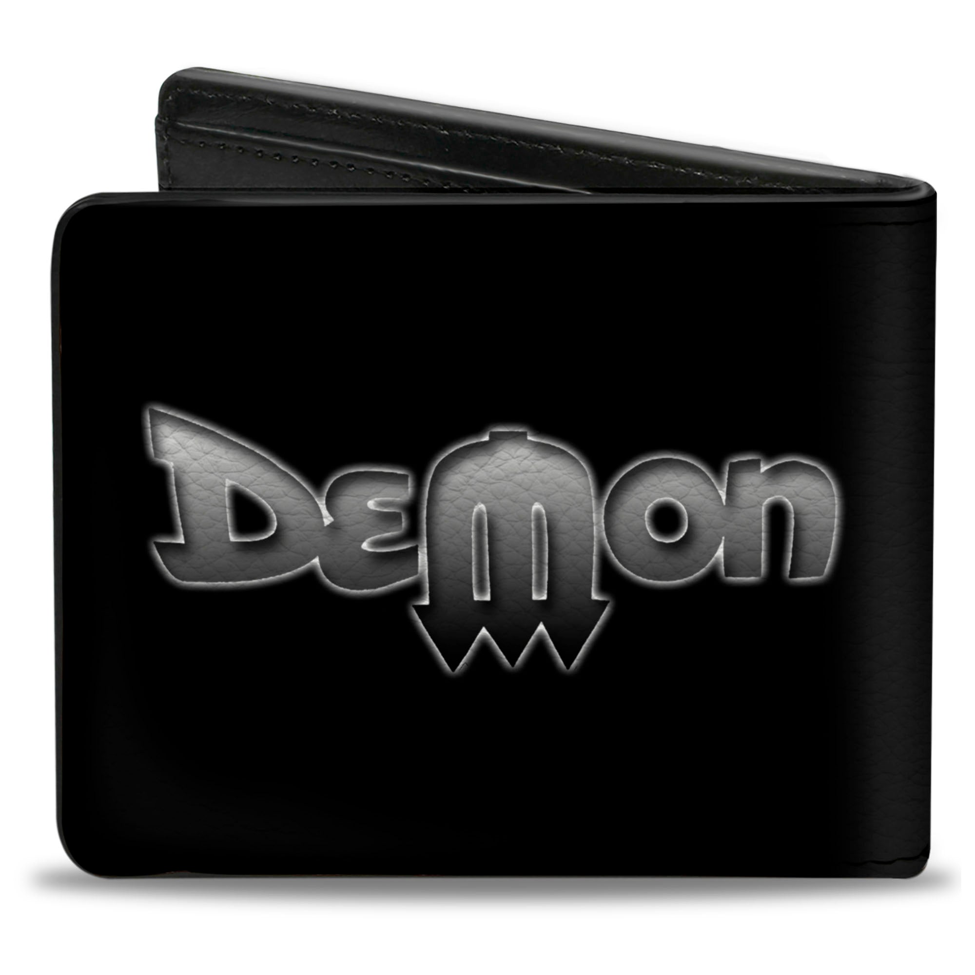 Bi-Fold Wallet - Vintage Dodge DEMON Logo Black Silver-Fade Bi-Fold Wallets Dodge
