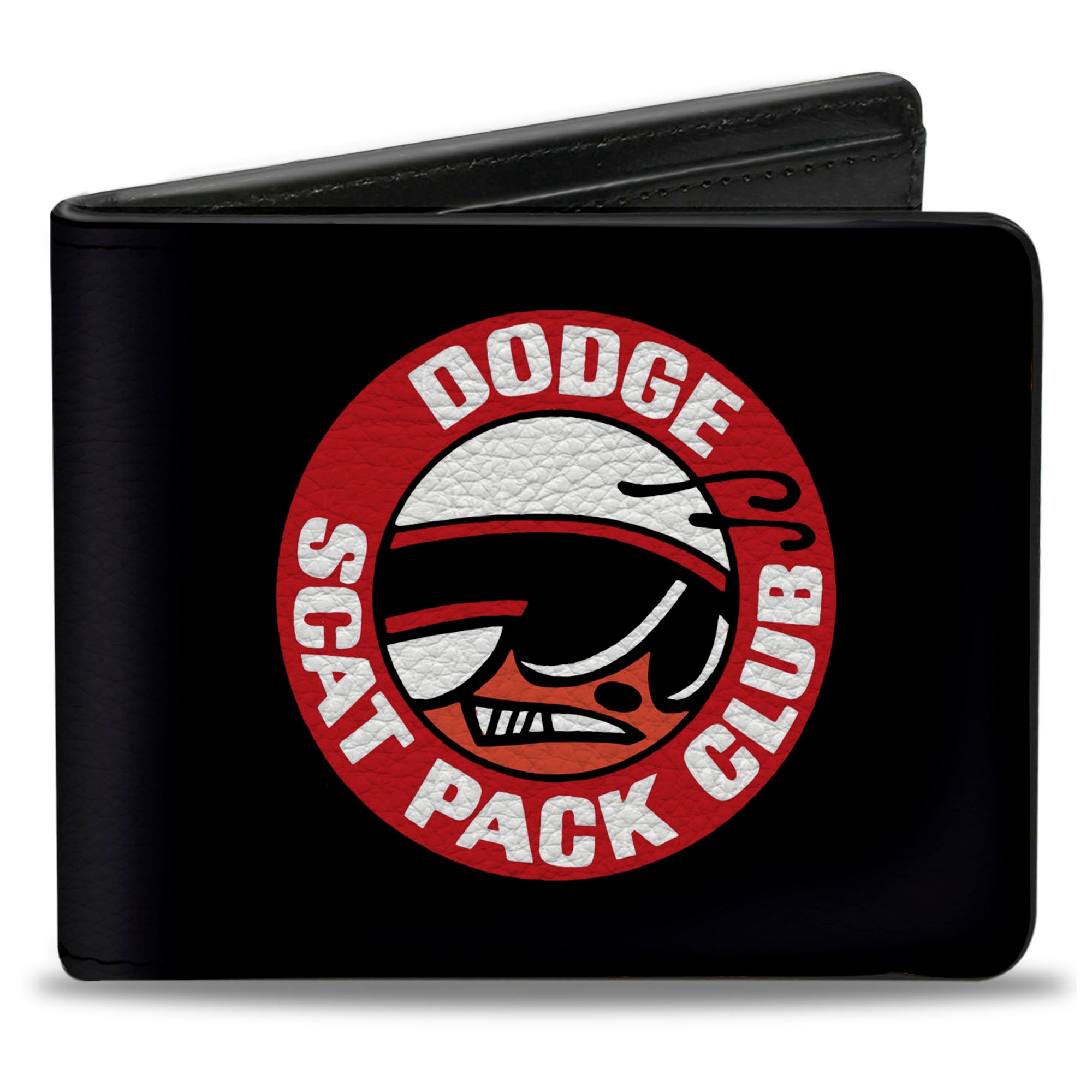 Bi-Fold Wallet - DODGE SCAT PACK CLUB Bumblebee Logo Black Red White Bi-Fold Wallets Dodge
