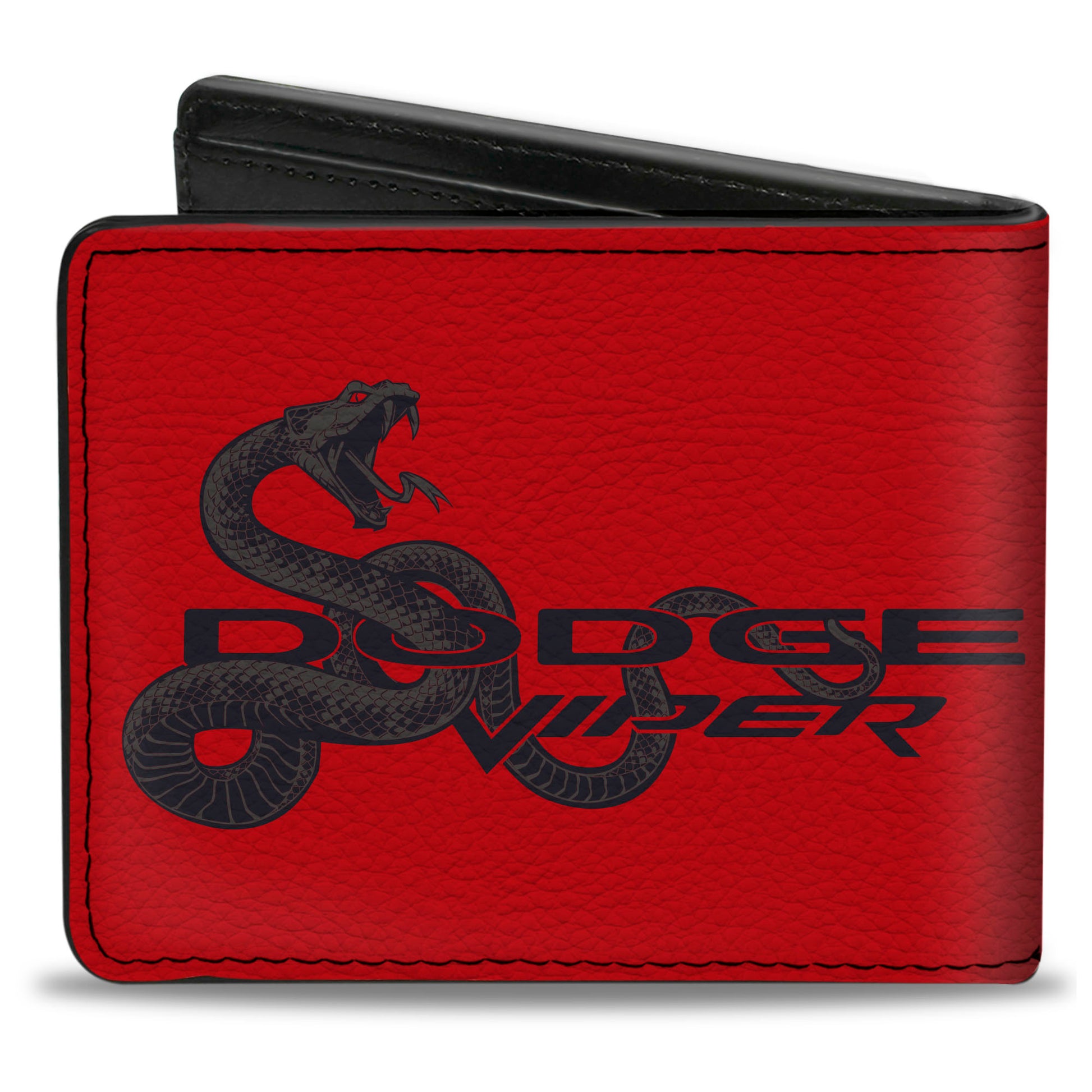 Bi-Fold Wallet - DODGE VIPER Snake Logo Red/Black/Grays Bi-Fold Wallets Dodge