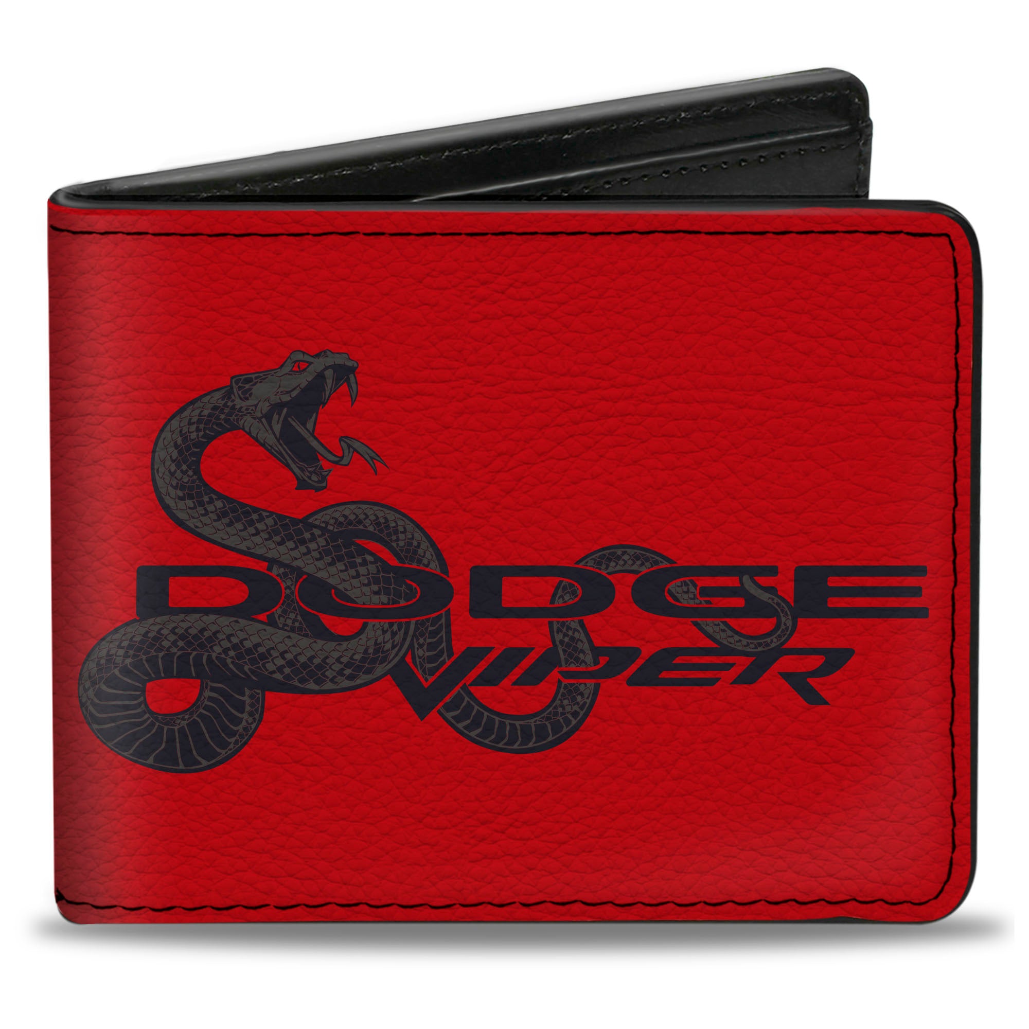 Bi-Fold Wallet - DODGE VIPER Snake Logo Red/Black/Grays