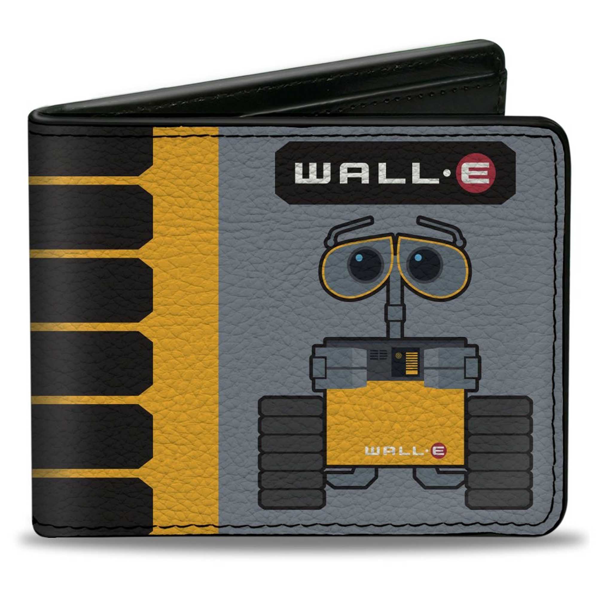 Bi-Fold Wallet - WALL-E Pose/Tread/Solar Charge Level Icon Gray/Yellow/Black
