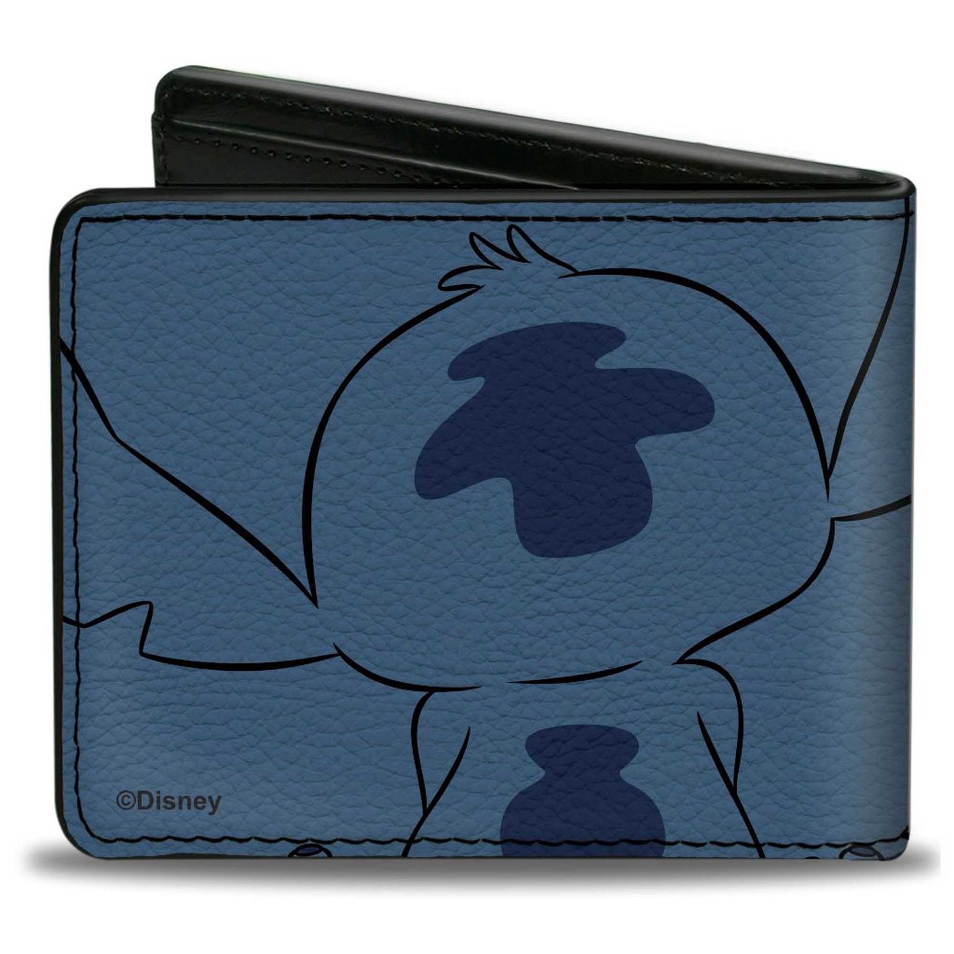 Bi-Fold Wallet - Lilo & Stitch Stitch Sweet Smiling Pose CLOSE-UP Blues Bi-Fold Wallets Disney